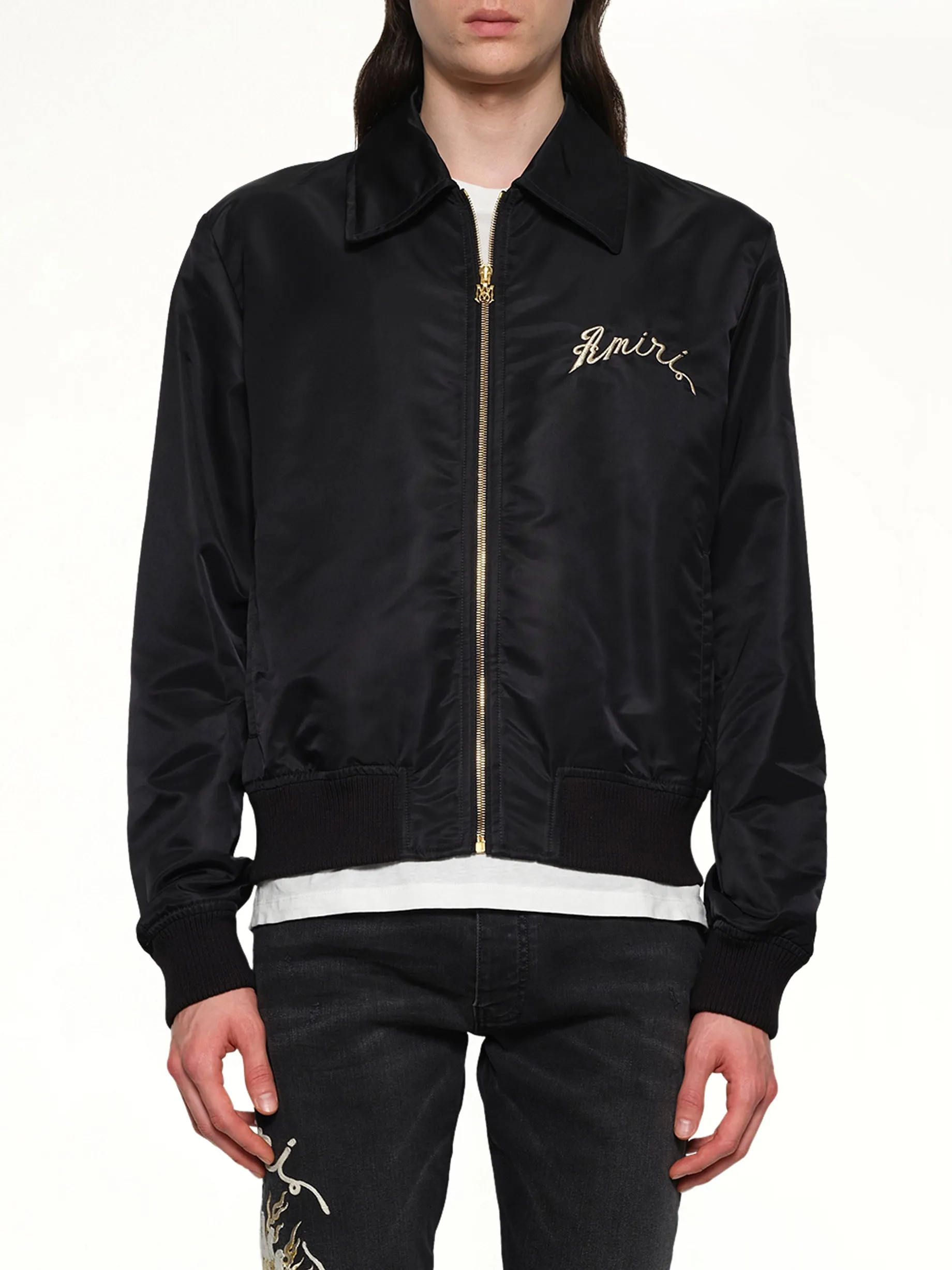 AMIRI Dragon Nylon Bomber in Black sold by MARAIS