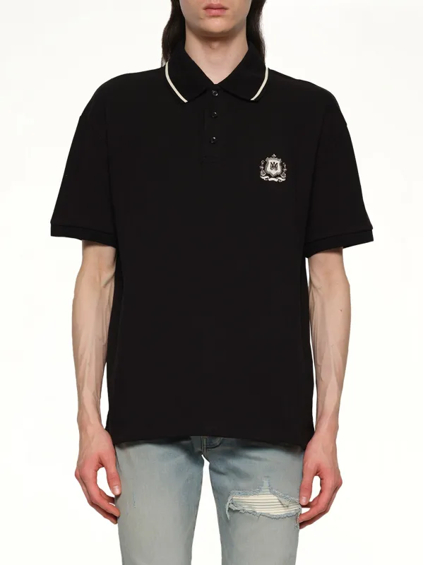 MA Crest Polo in Black sold by MARAIS