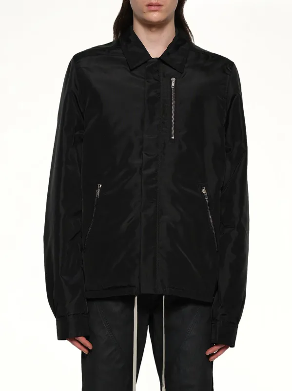 Concealed Zip Front Jacket in Black sold by MARAIS
