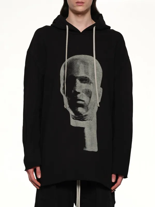 Head Print Peter Hoodie in Black/Pearl sold by MARAIS