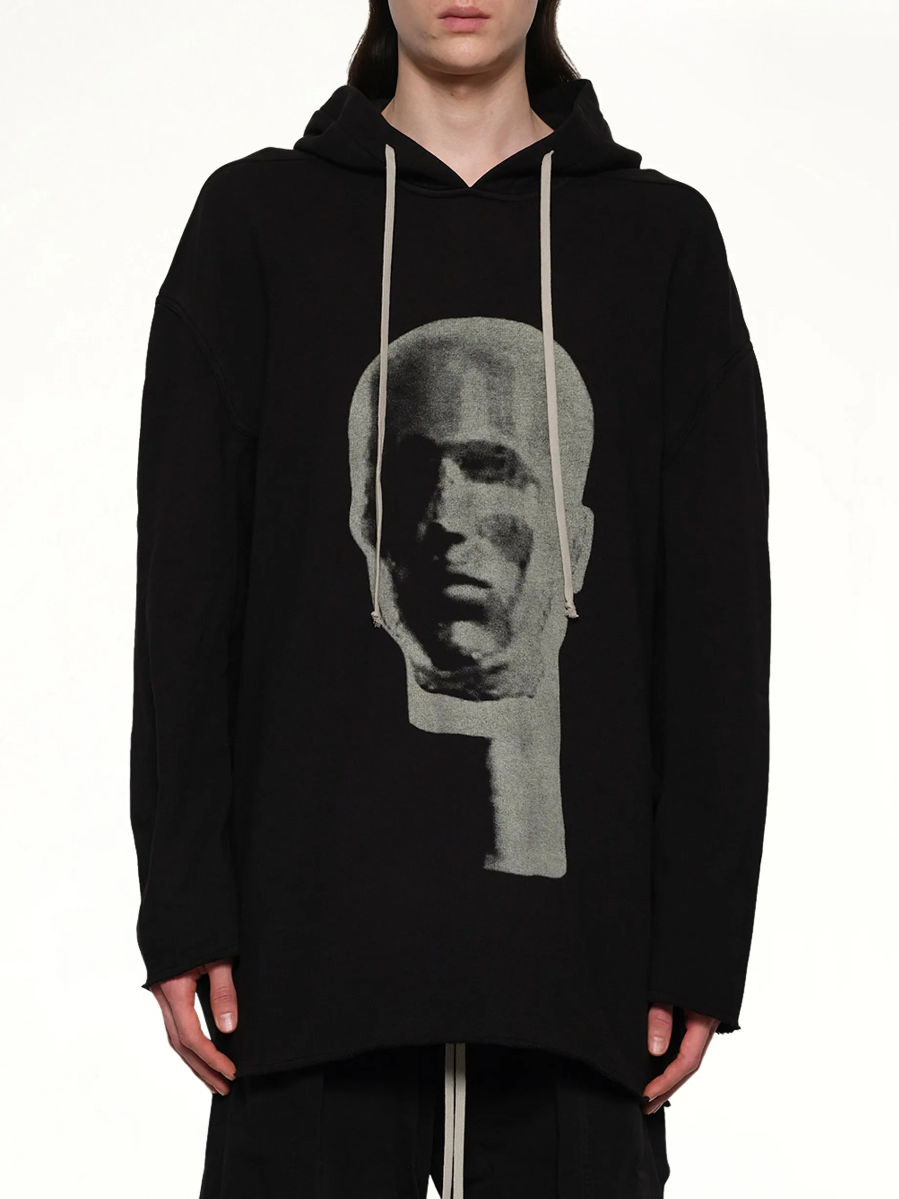 Head Print Peter Hoodie in Black/Pearl sold by MARAIS