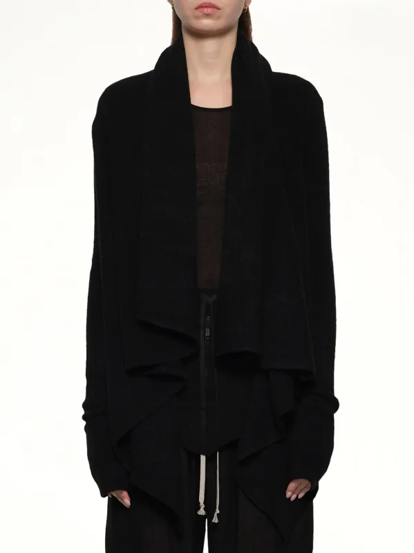 Hooded Medium Wrap in Black made by Rick Owens