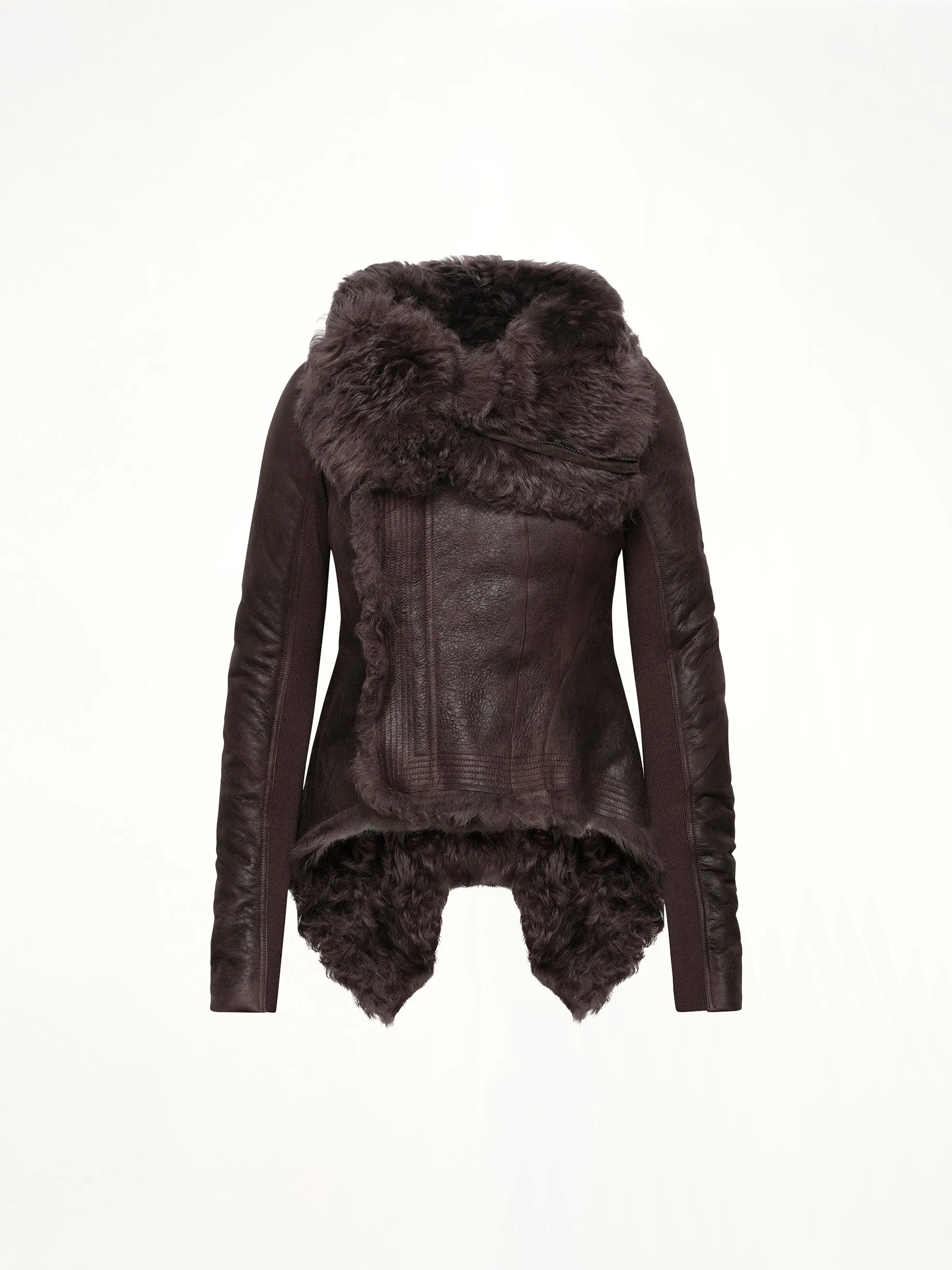 Naska Shearling Fur Jacket in Dark Dust sold by MARAIS product image thumbnail 2