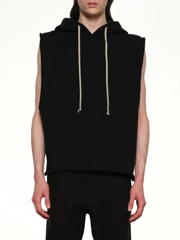 Knit Hooded Tunic in Black sold by MARAIS