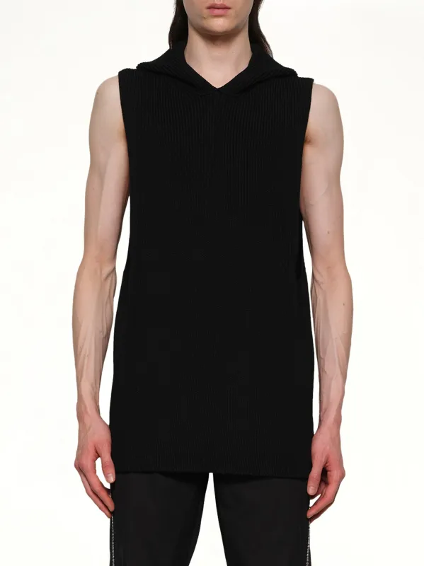 Hooded Tank in Black made by Rick Owens