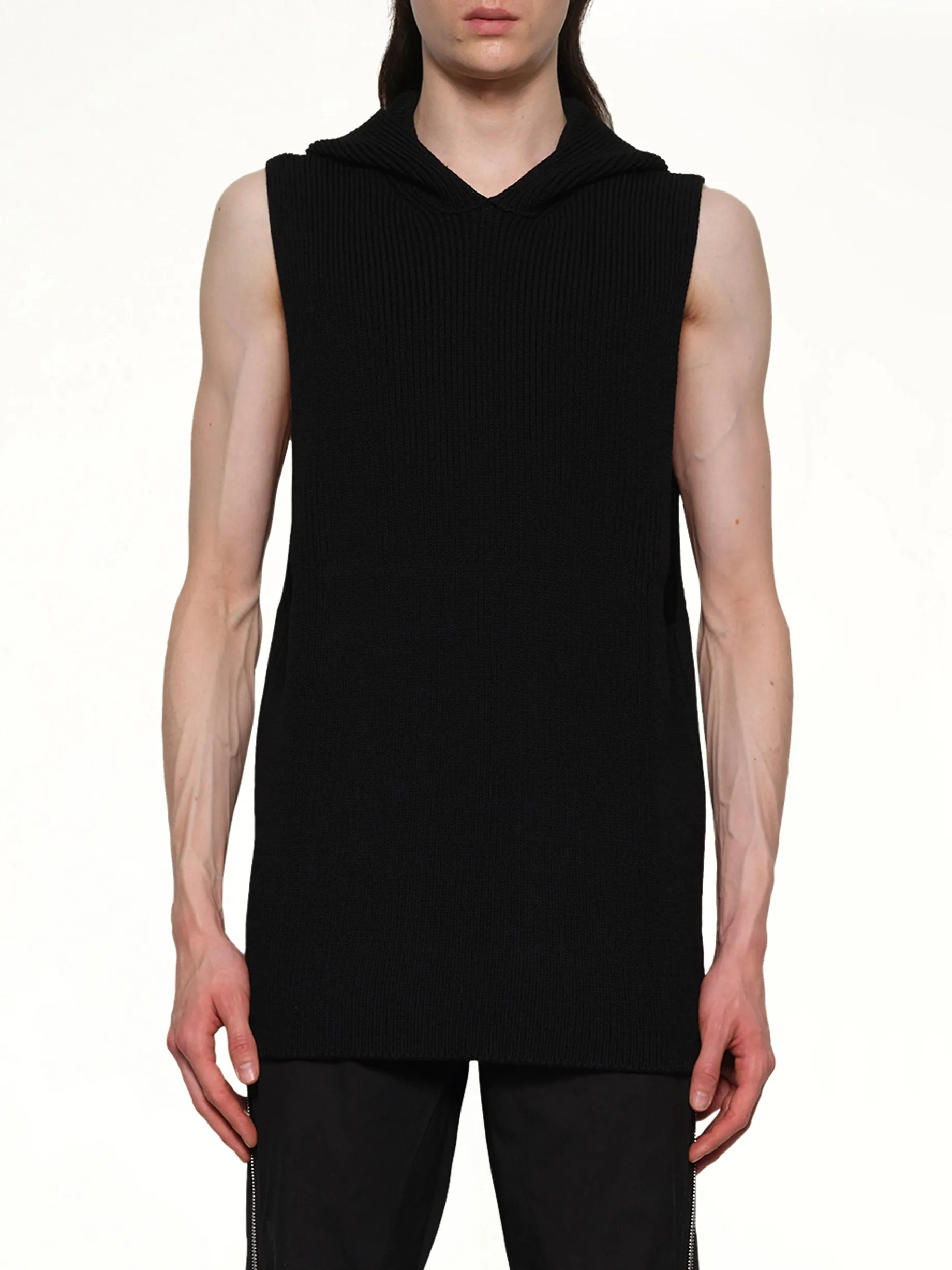 Hooded Tank in Black sold by MARAIS