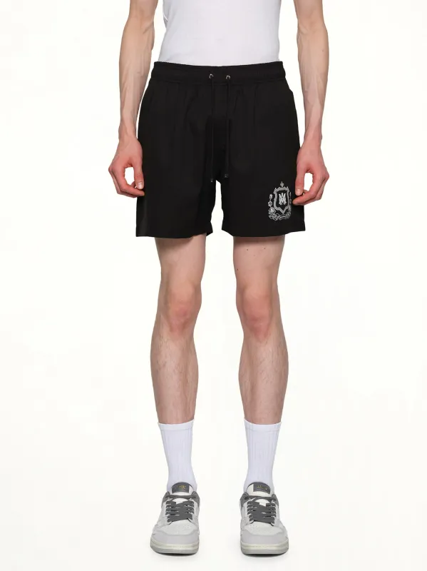 MA Crest Swim Trunk in Black sold by MARAIS