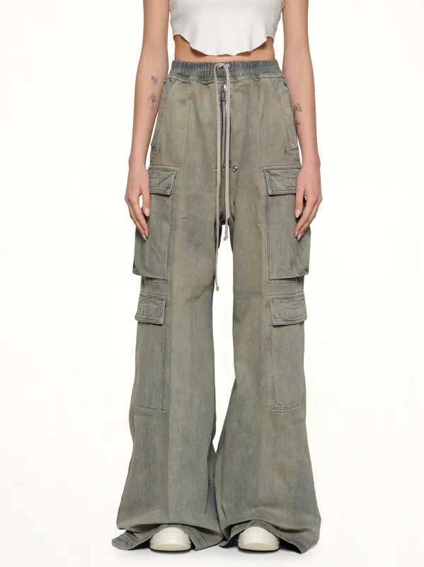 Double Cargo Jumbo Belas in Mineral Pearl made by Rick Owens