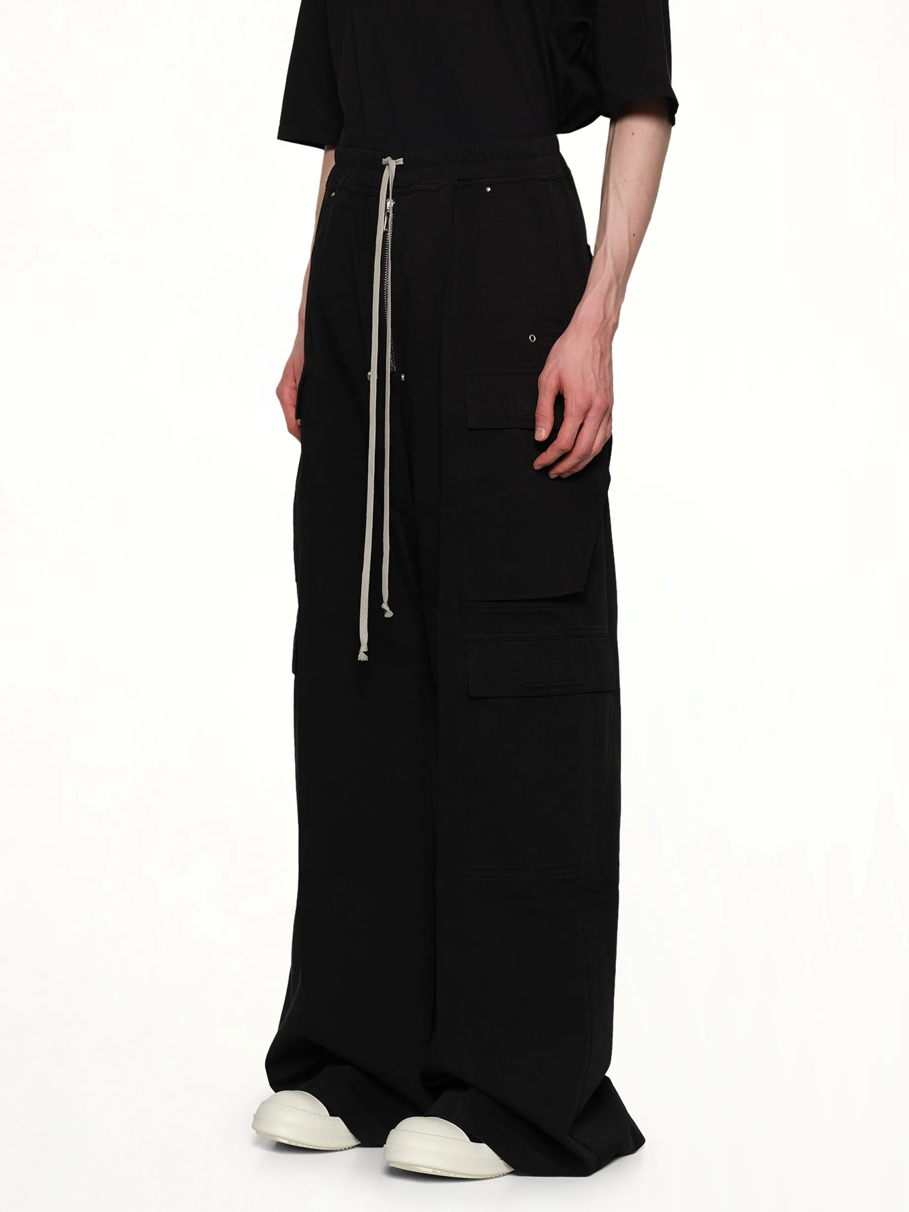 Cotton Twill Double Cargo Jumbo Belas in Black sold by MARAIS product image thumbnail 3