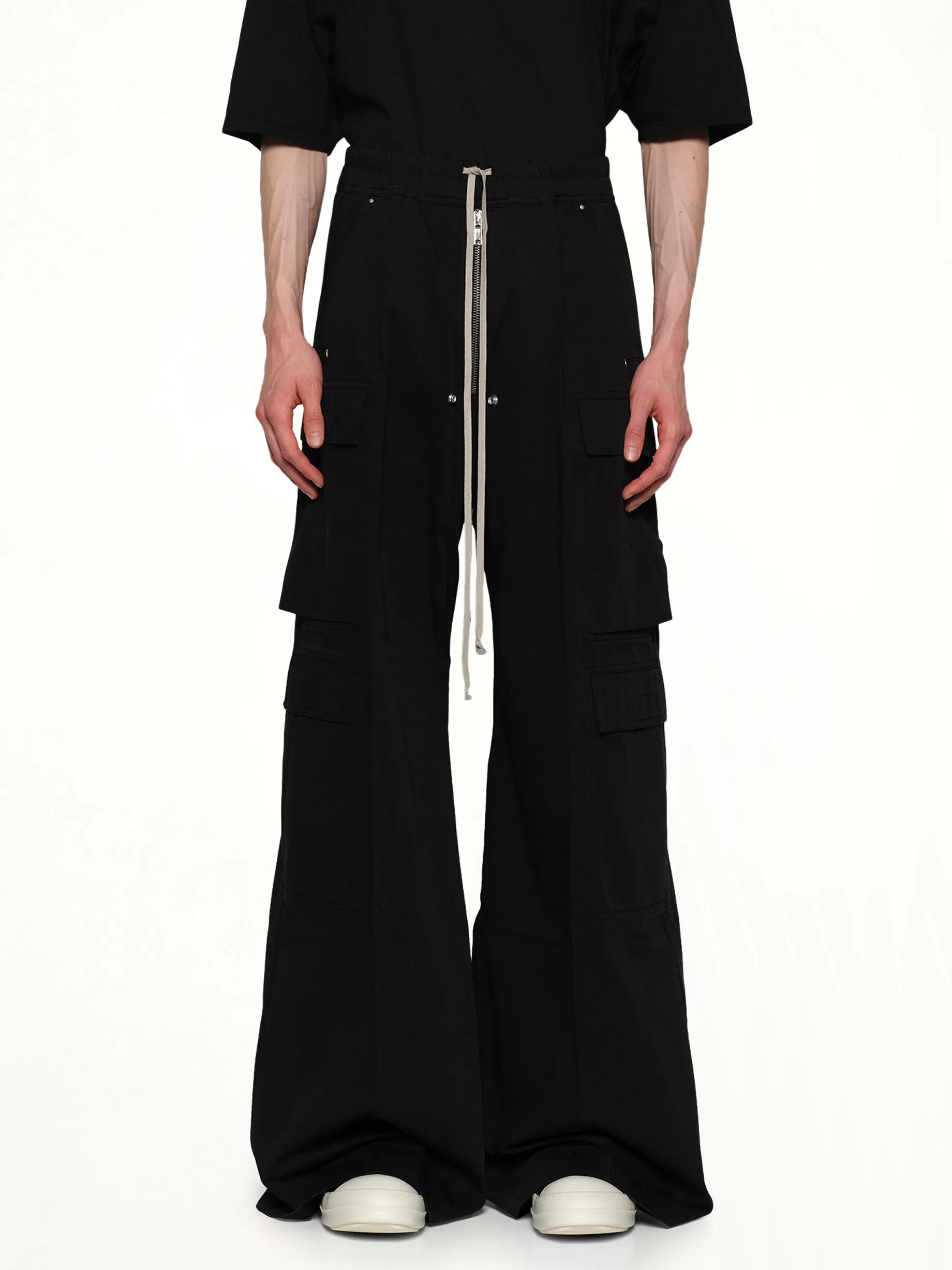 Cotton Twill Double Cargo Jumbo Belas in Black sold by MARAIS