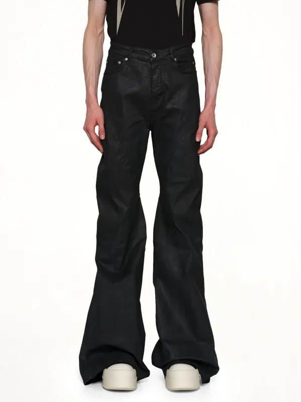 Bias Bootcut in Black Wax sold by MARAIS