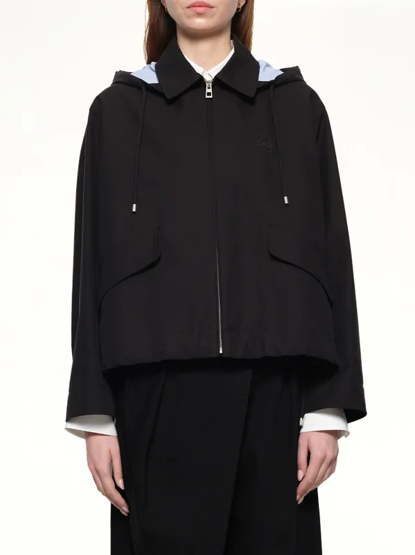 Hooded Parka in Black sold by MARAIS