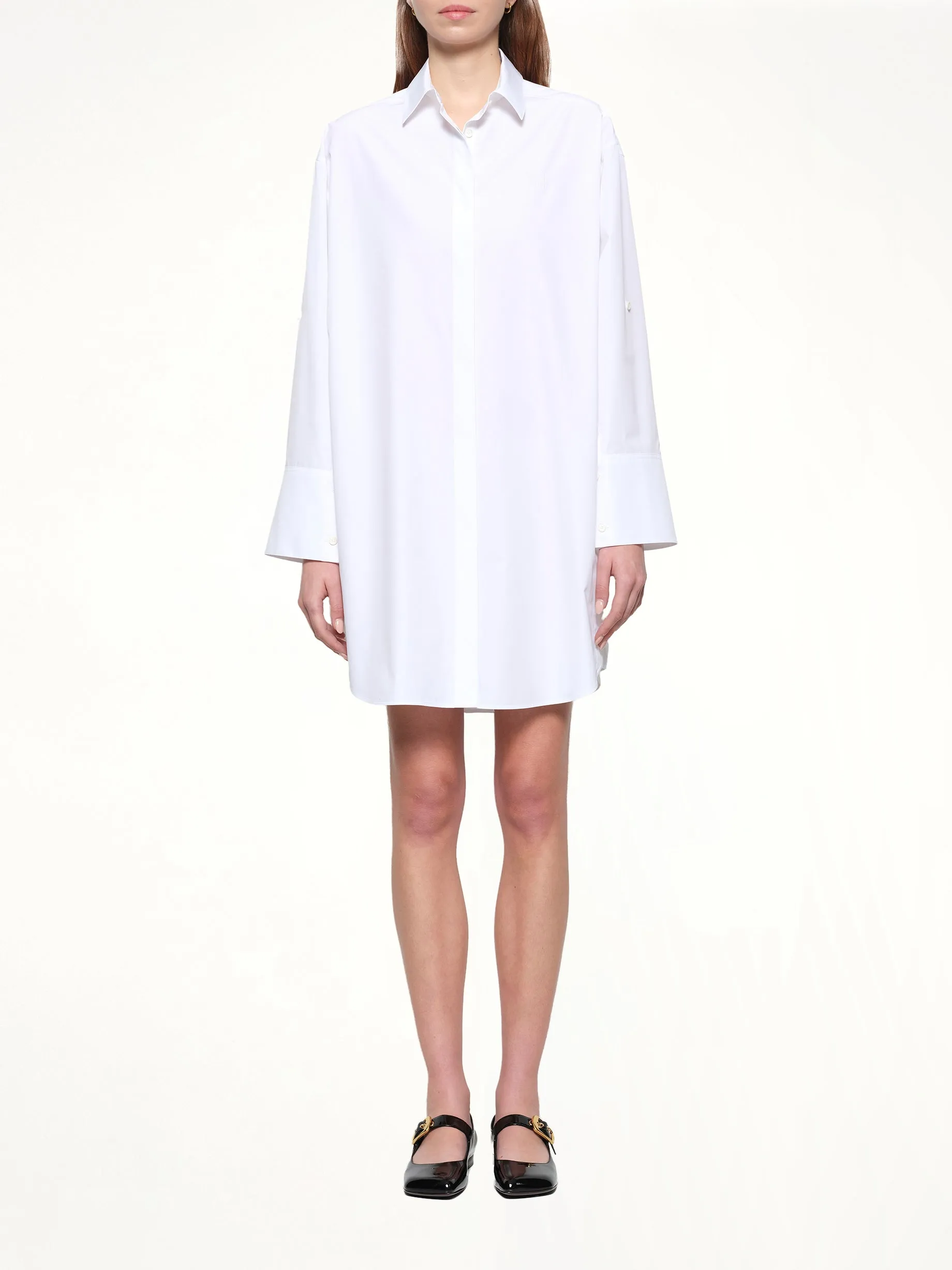 Shirt Dress in White sold by MARAIS product image thumbnail 4