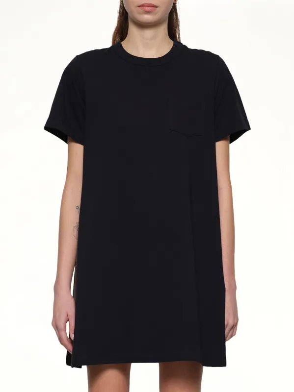 Paisley Print x Cotton Jersey Dress in Navy/Khaki sold by MARAIS