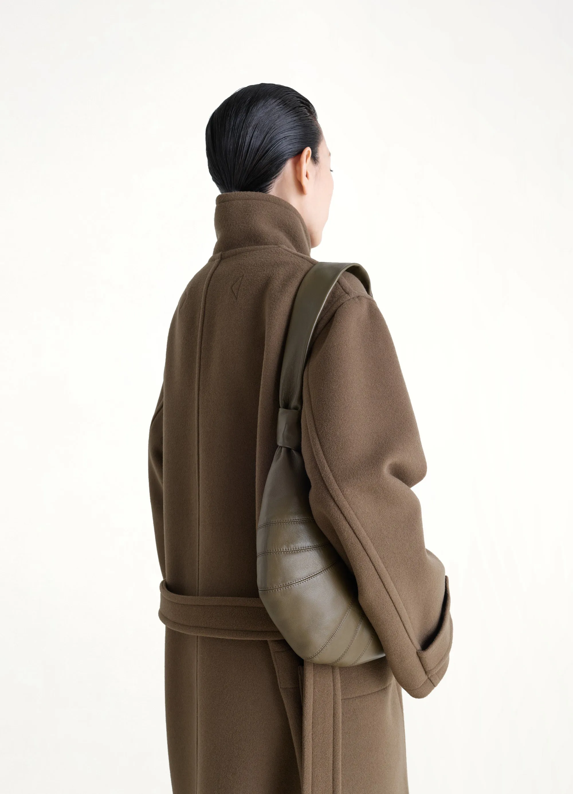 Lambskin Small Croissant Bag in Dark Khaki sold by MARAIS product image thumbnail 5