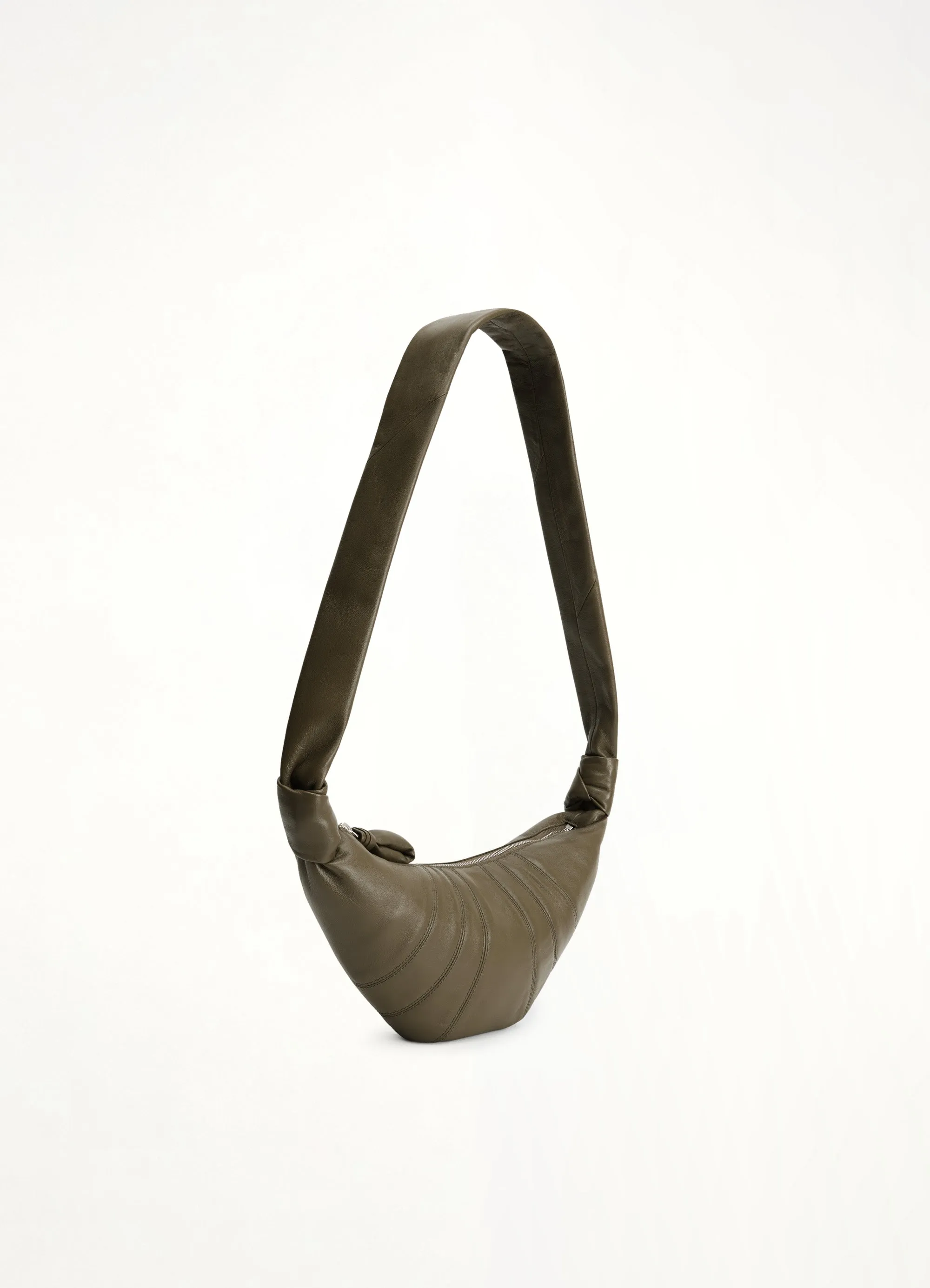 Lambskin Small Croissant Bag in Dark Khaki sold by MARAIS product image thumbnail 2