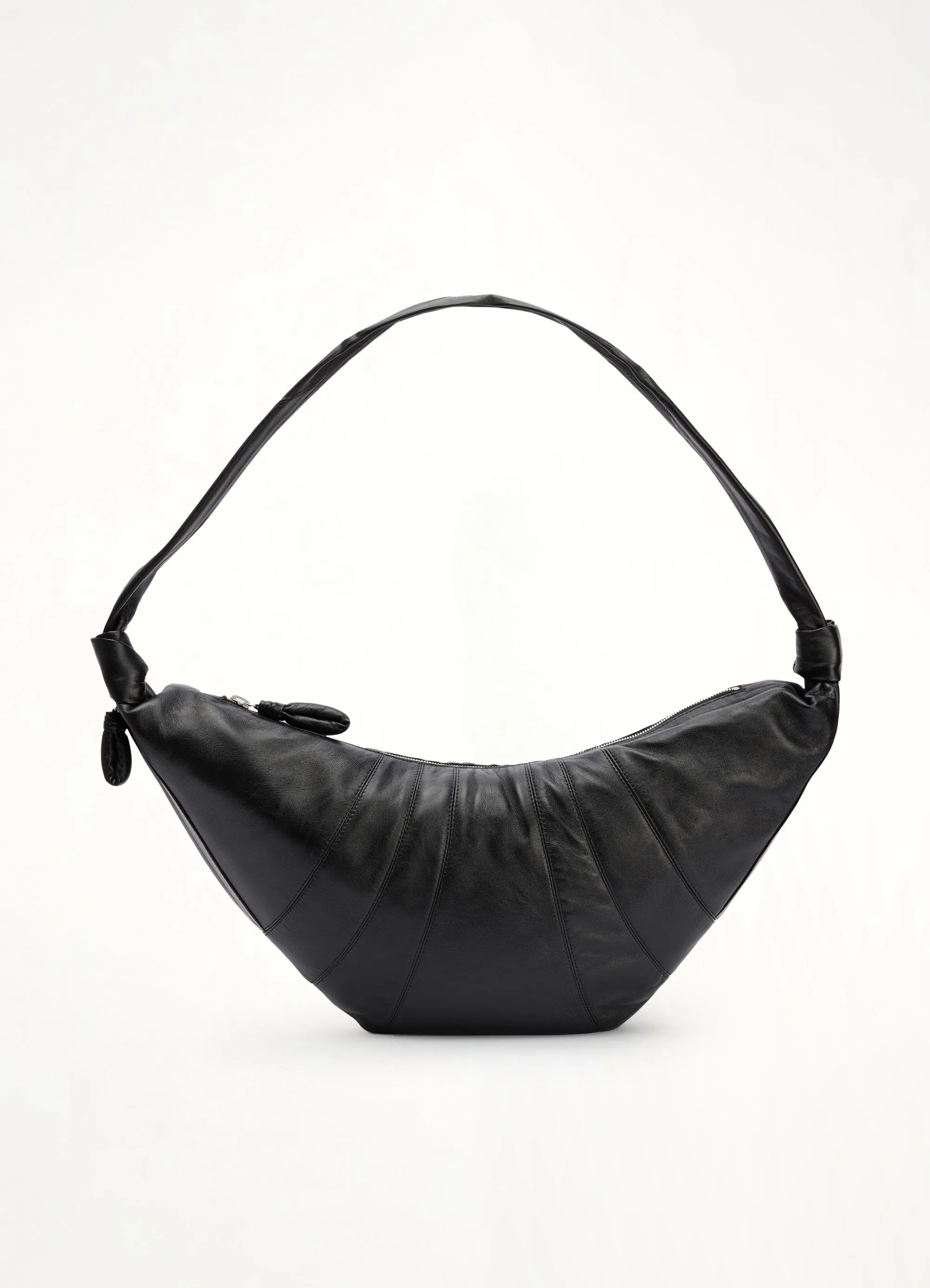 Lambskin Large Croissant Bag in Black sold by MARAIS