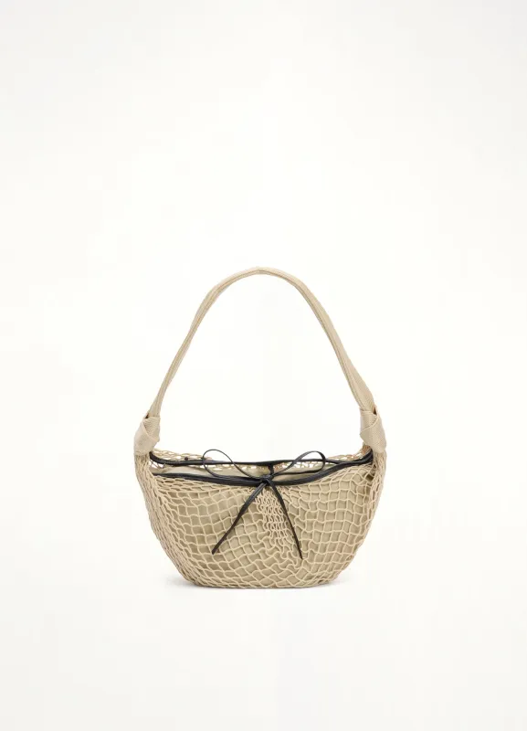 Fortune Croissant Filt Bag in Light Beige sold by MARAIS