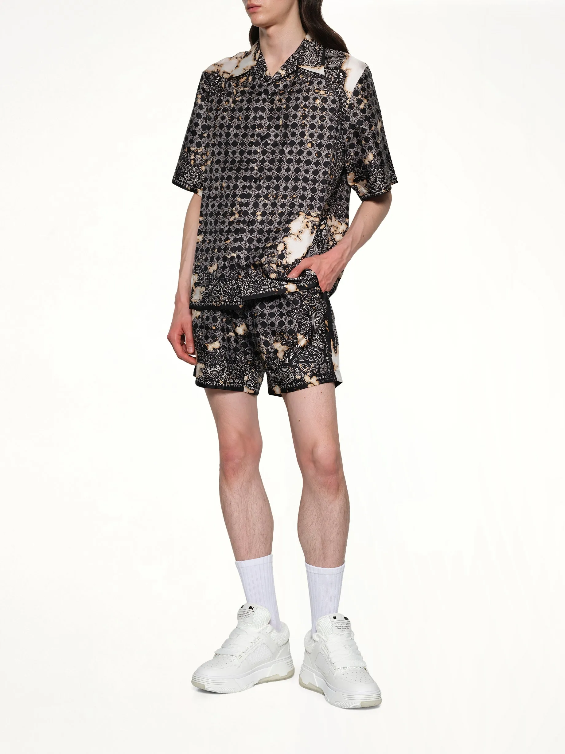 Bleach Bandana Bowling Shirt in Black sold by MARAIS product image thumbnail 4