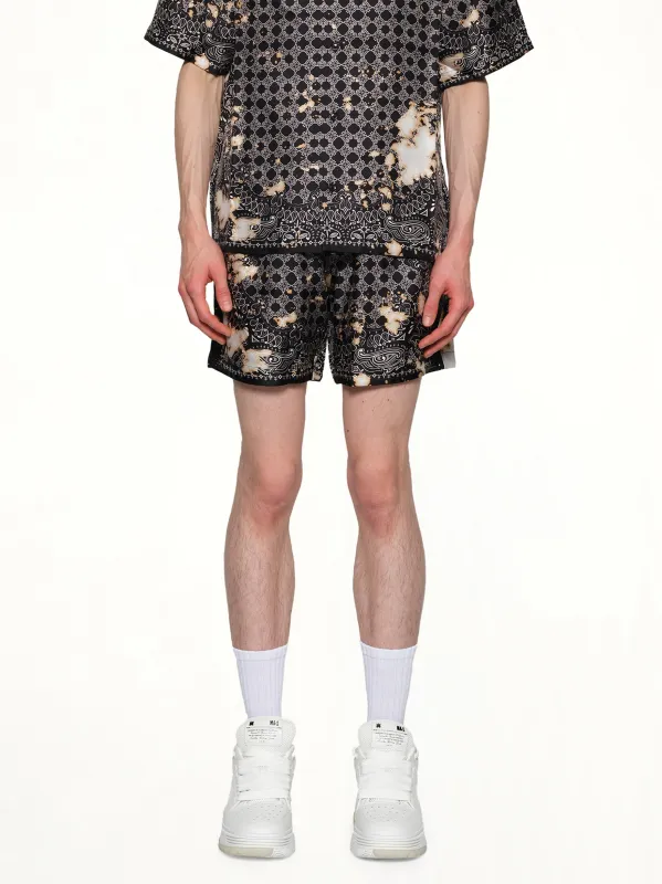 Bleach Bandana Bowling Shirt in Black sold by MARAIS