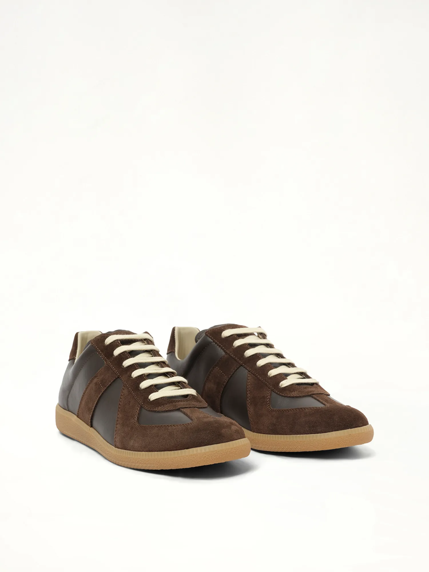 Replica Leather Sneaker in Brown sold by MARAIS product image thumbnail 2