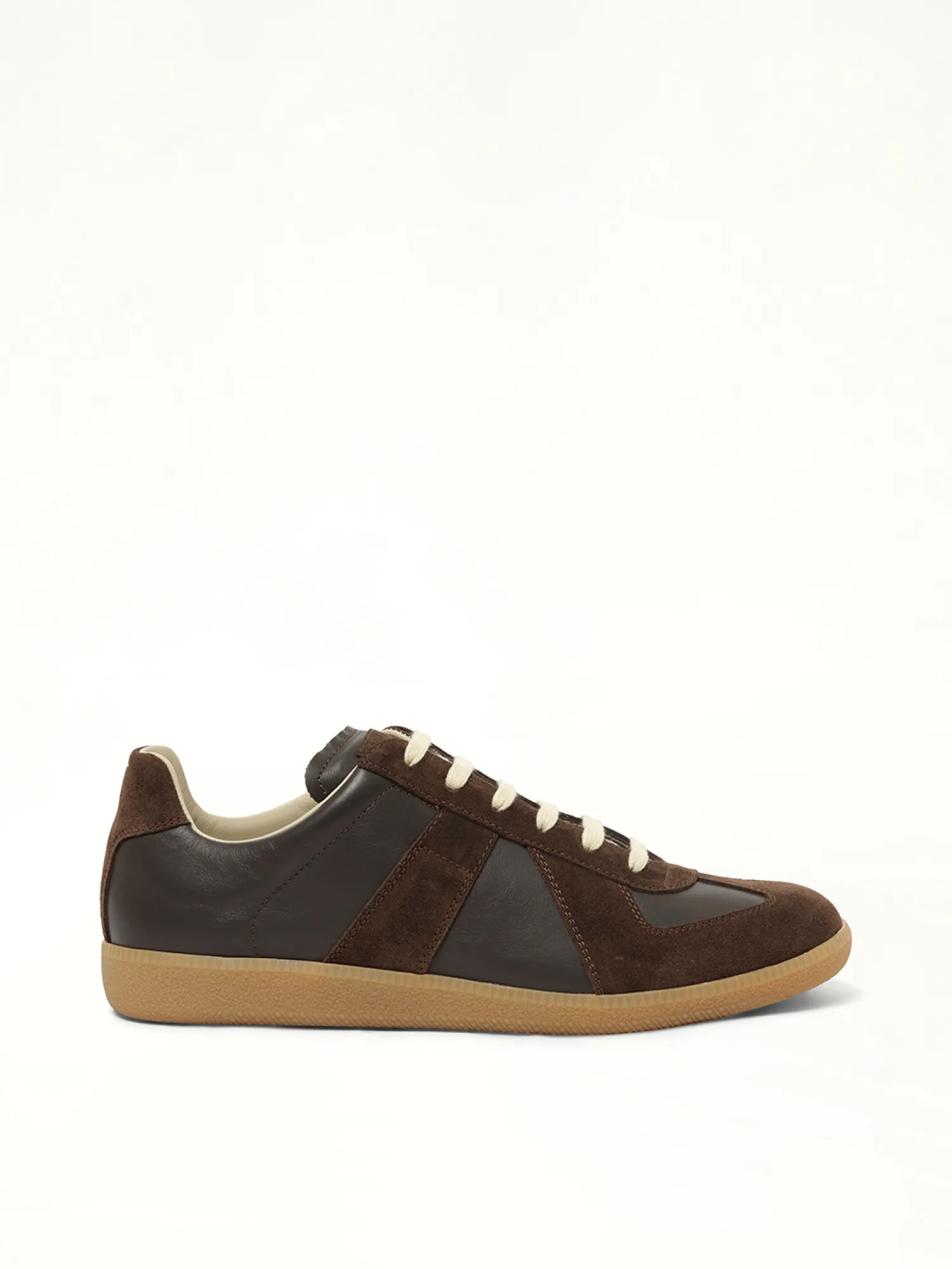 Replica Leather Sneaker in Brown sold by MARAIS