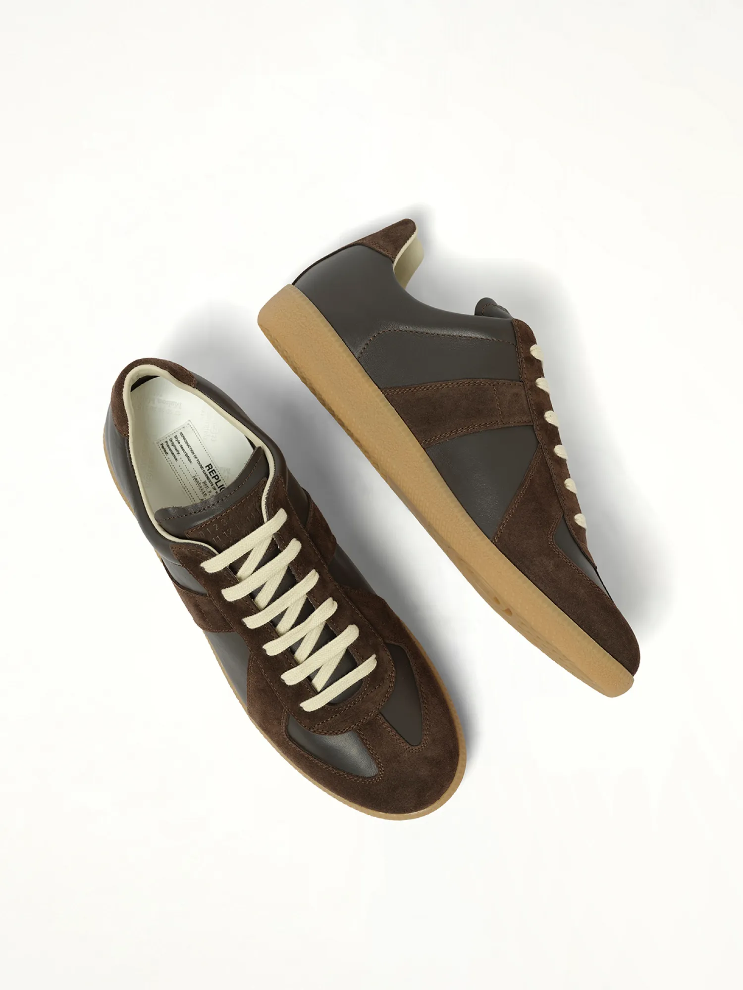 Replica Leather Sneaker in Brown sold by MARAIS product image thumbnail 4