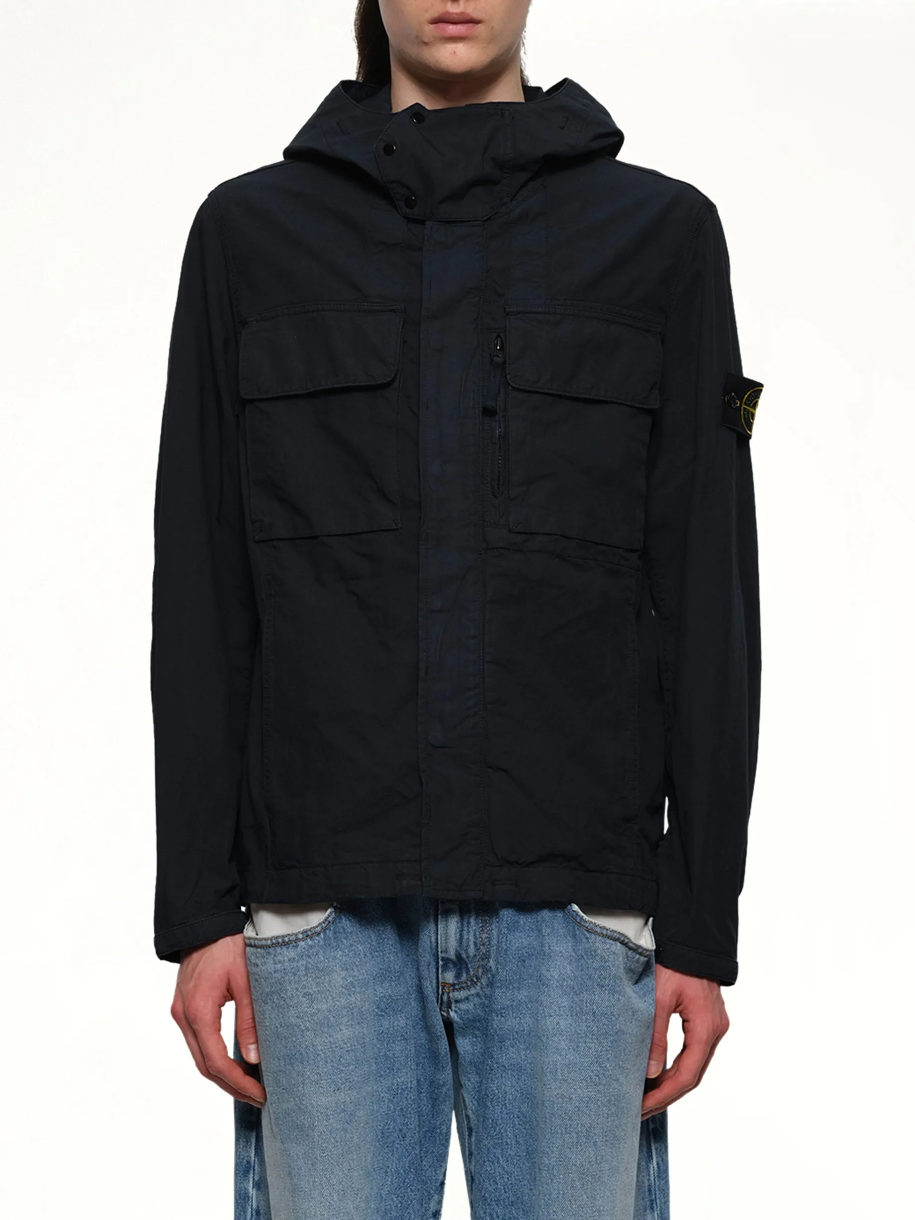 Q10001 Short Parka in Navy Blue sold by MARAIS