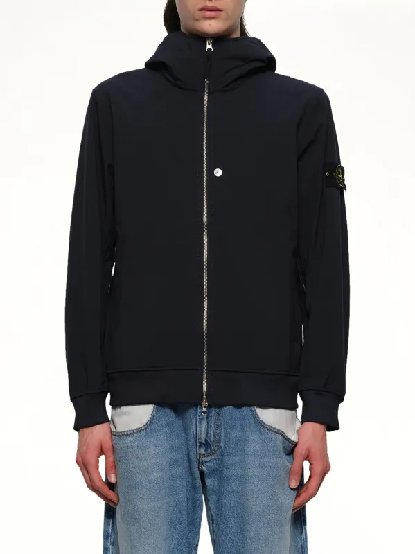 Q10000 Soft Shell Jacket in Navy Blue made by Stone Island