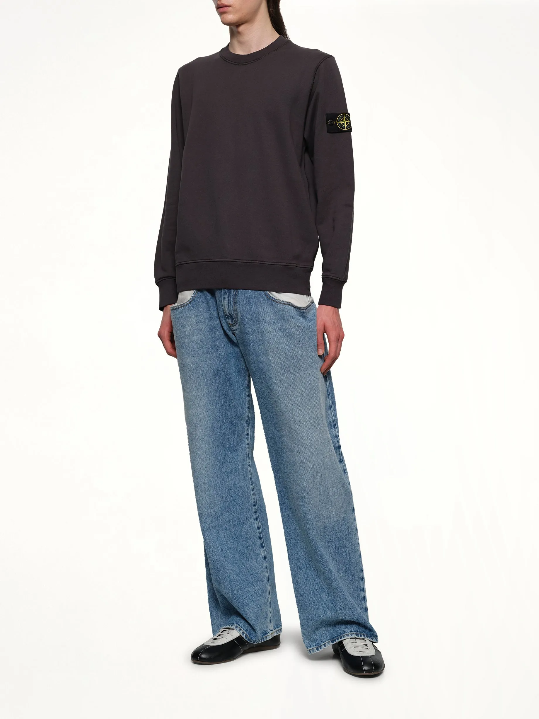 610006 Crewneck Sweatshirt in Lead Grey sold by MARAIS product image thumbnail 4