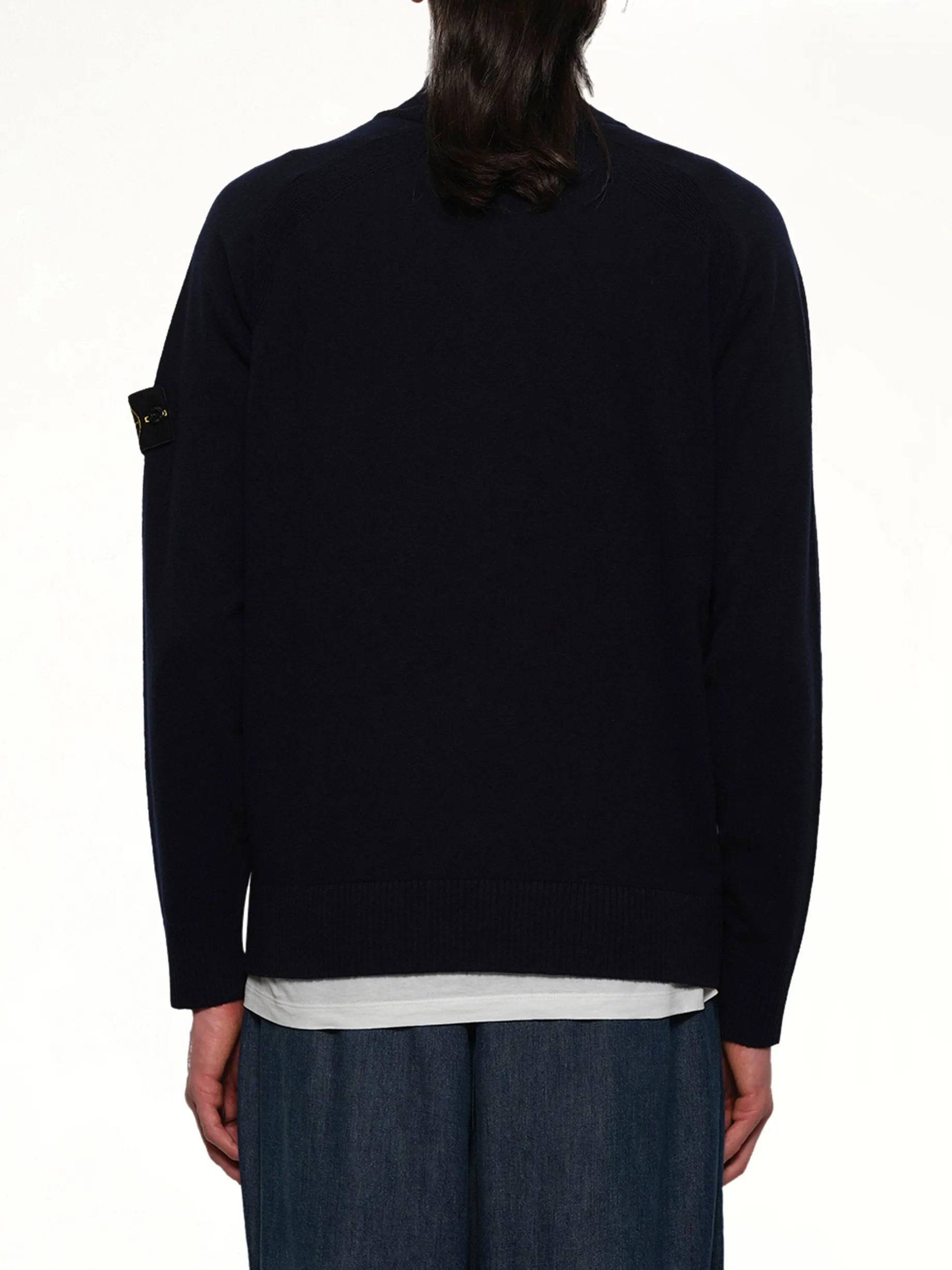 510004 Zip Knit Cardigan in Navy Blue sold by MARAIS product image thumbnail 5