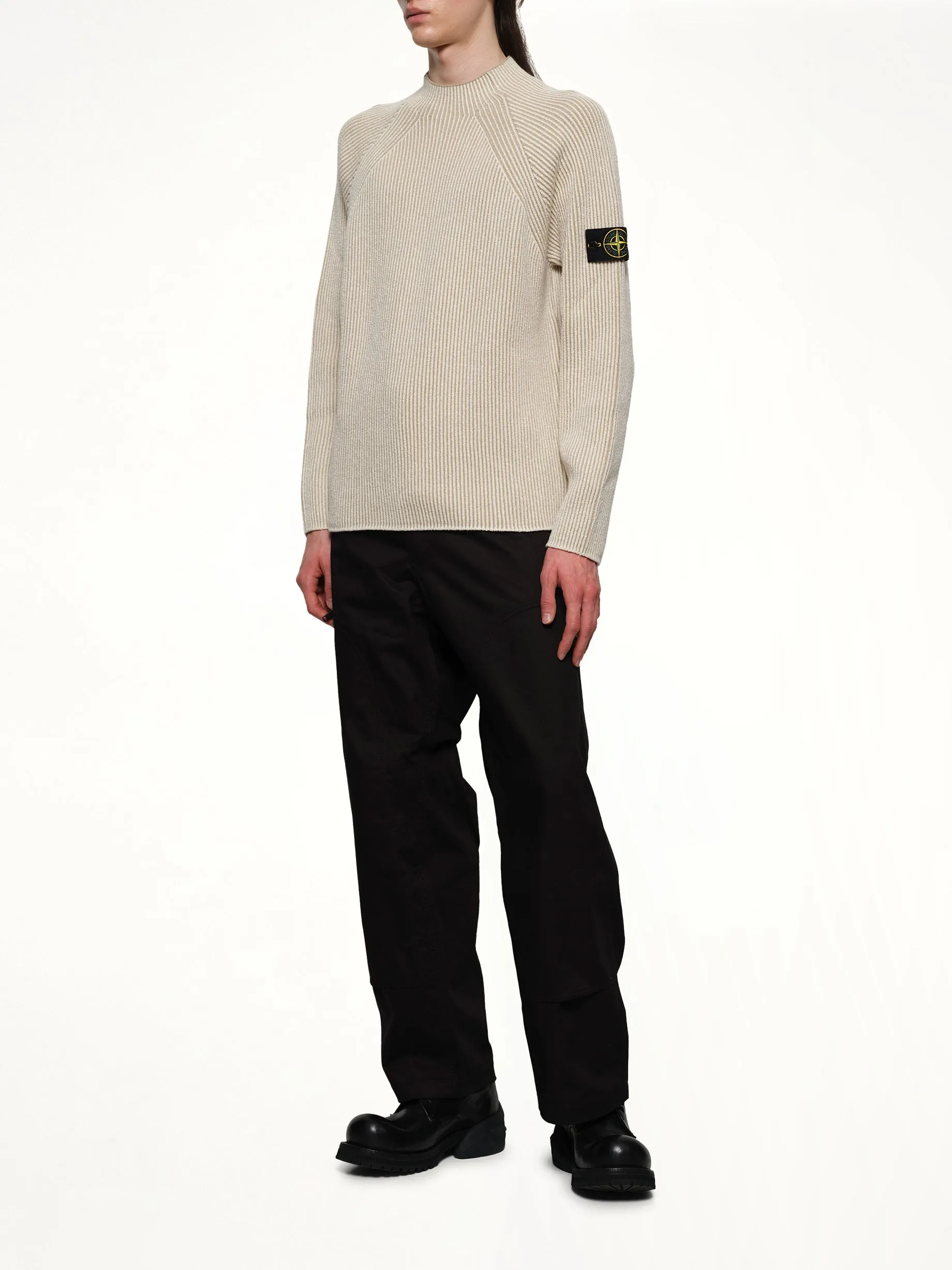 510002 Wool Crew Neck Sweater in Ivory sold by MARAIS product image thumbnail 4