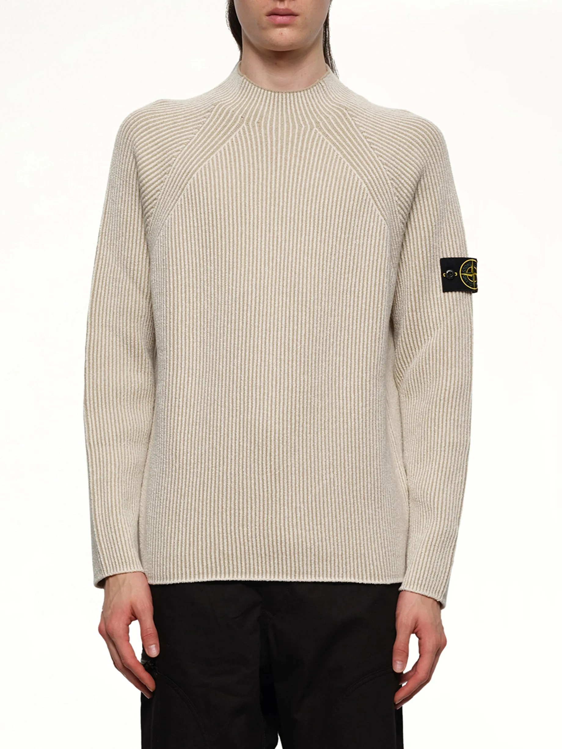 510002 Wool Crew Neck Sweater in Ivory sold by MARAIS