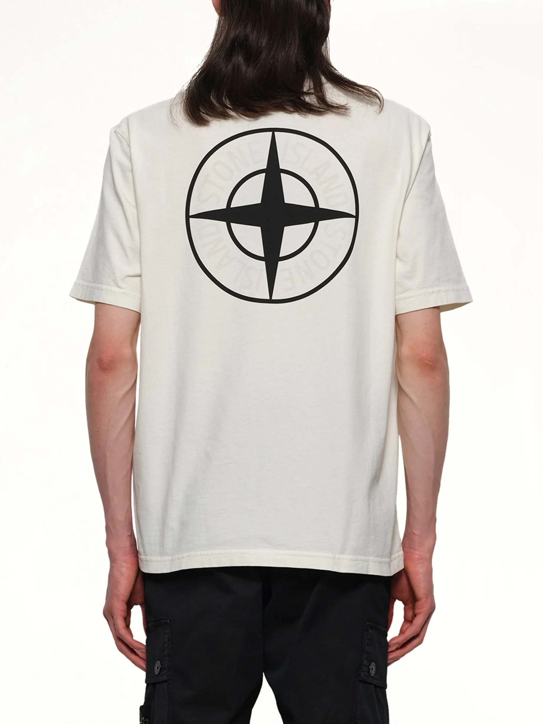 210003 02 Industrial Logos S/S T-Shirt in Ivory sold by MARAIS product image thumbnail 5