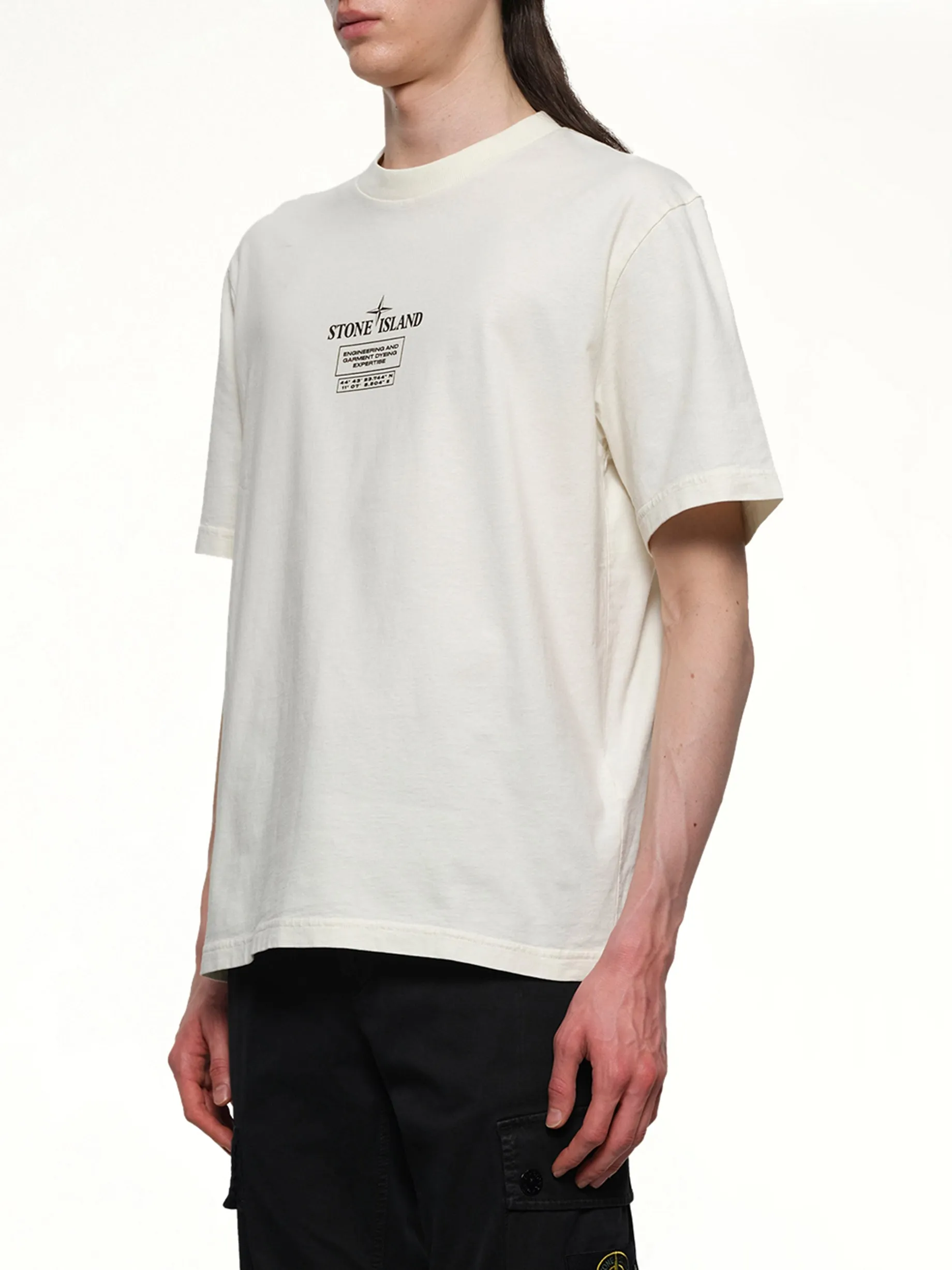 210003 02 Industrial Logos S/S T-Shirt in Ivory sold by MARAIS product image thumbnail 3