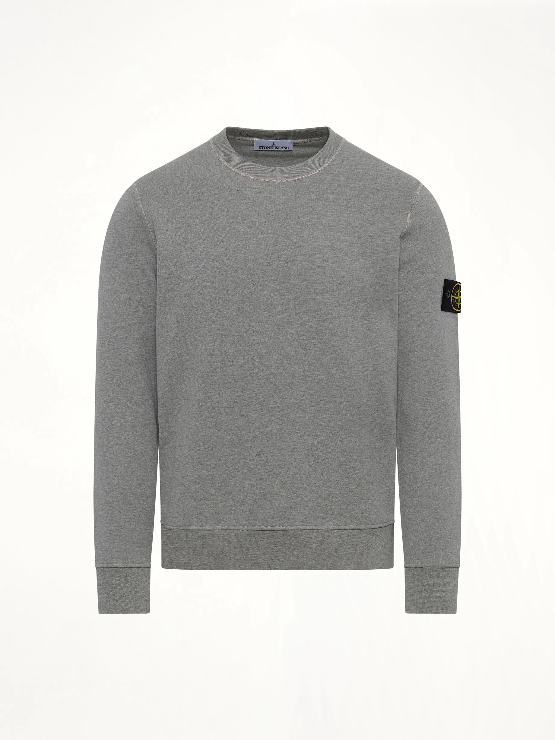 610006 Washed Cotton Sweatshirt in Melange Grey sold by MARAIS product image thumbnail 2