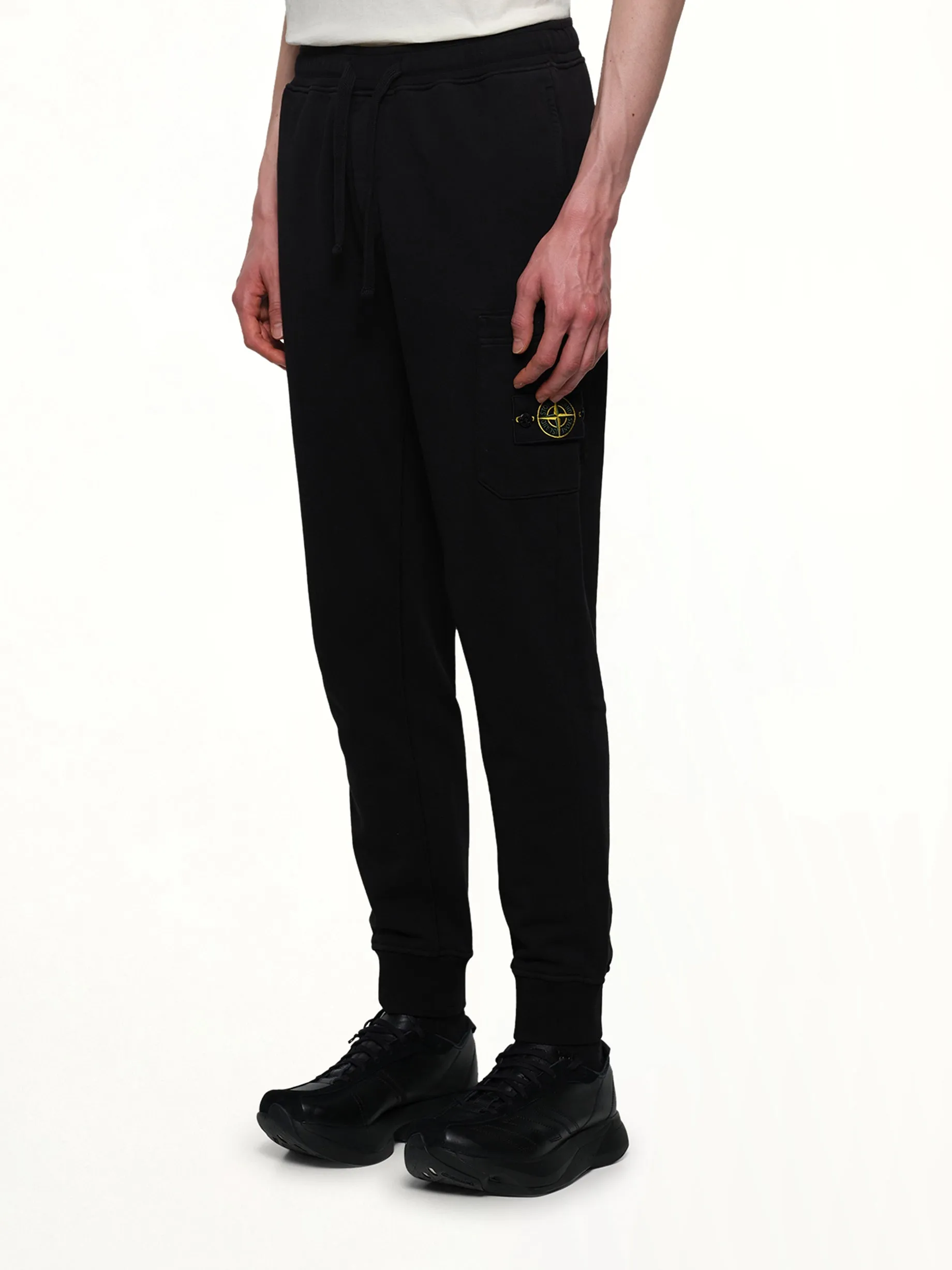 620001 Cotton Fleece Sweatpants in Black sold by MARAIS product image thumbnail 3