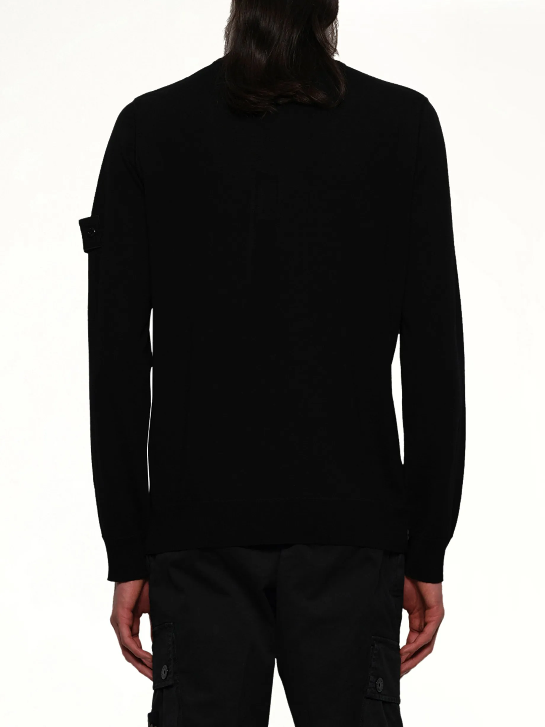 510007 Wool Crew Neck Sweater in Black sold by MARAIS product image thumbnail 5