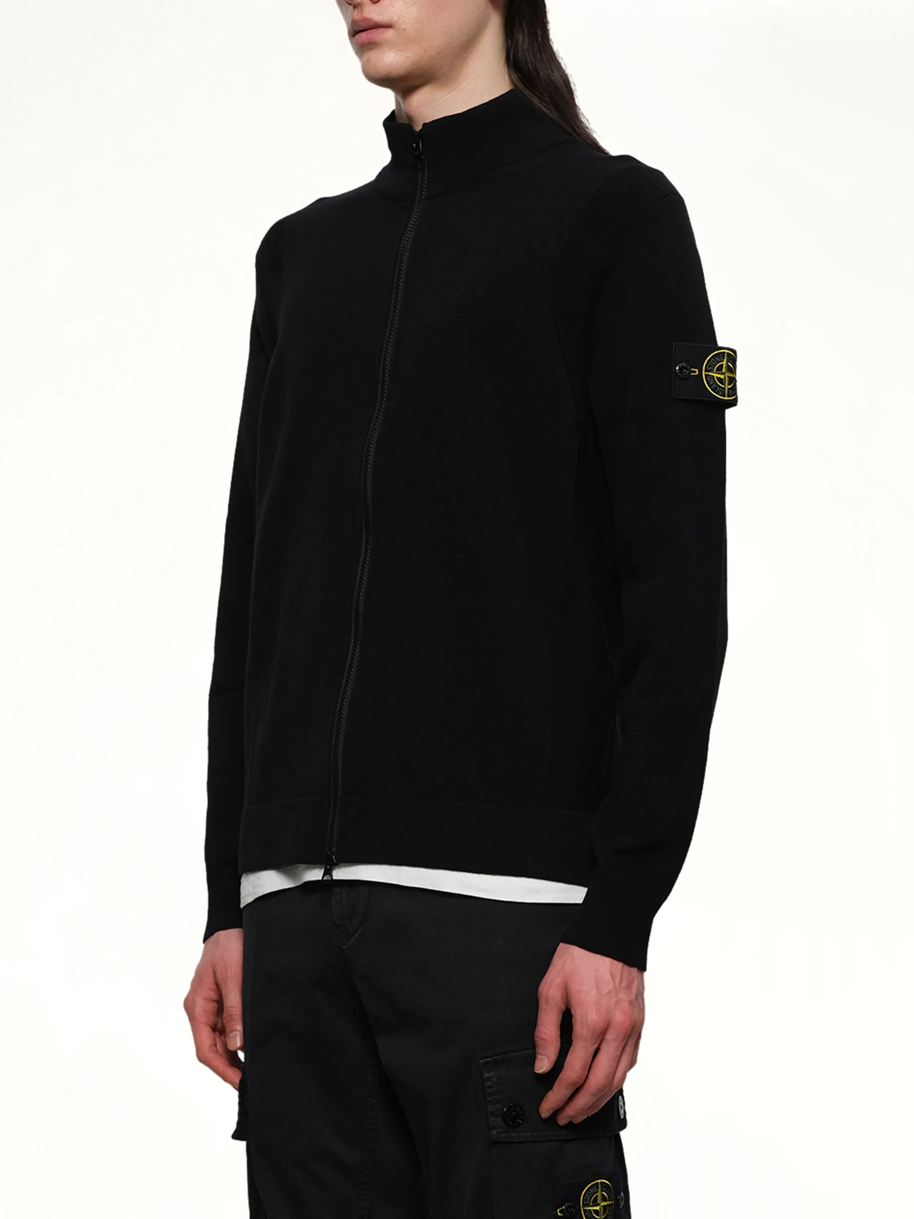 510006 Strech Wool Cardigan in Black sold by MARAIS product image thumbnail 3