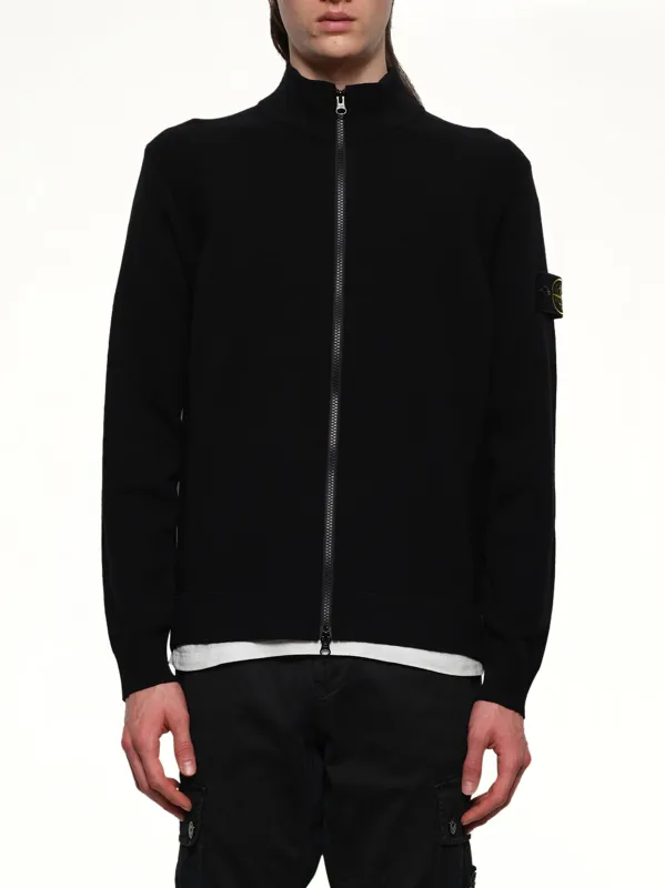 Stone Island President's Knit Pure Wool Zip Cardigan