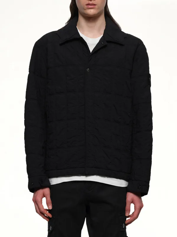 410009 Nylon Smerigliato Jacket in Black sold by MARAIS
