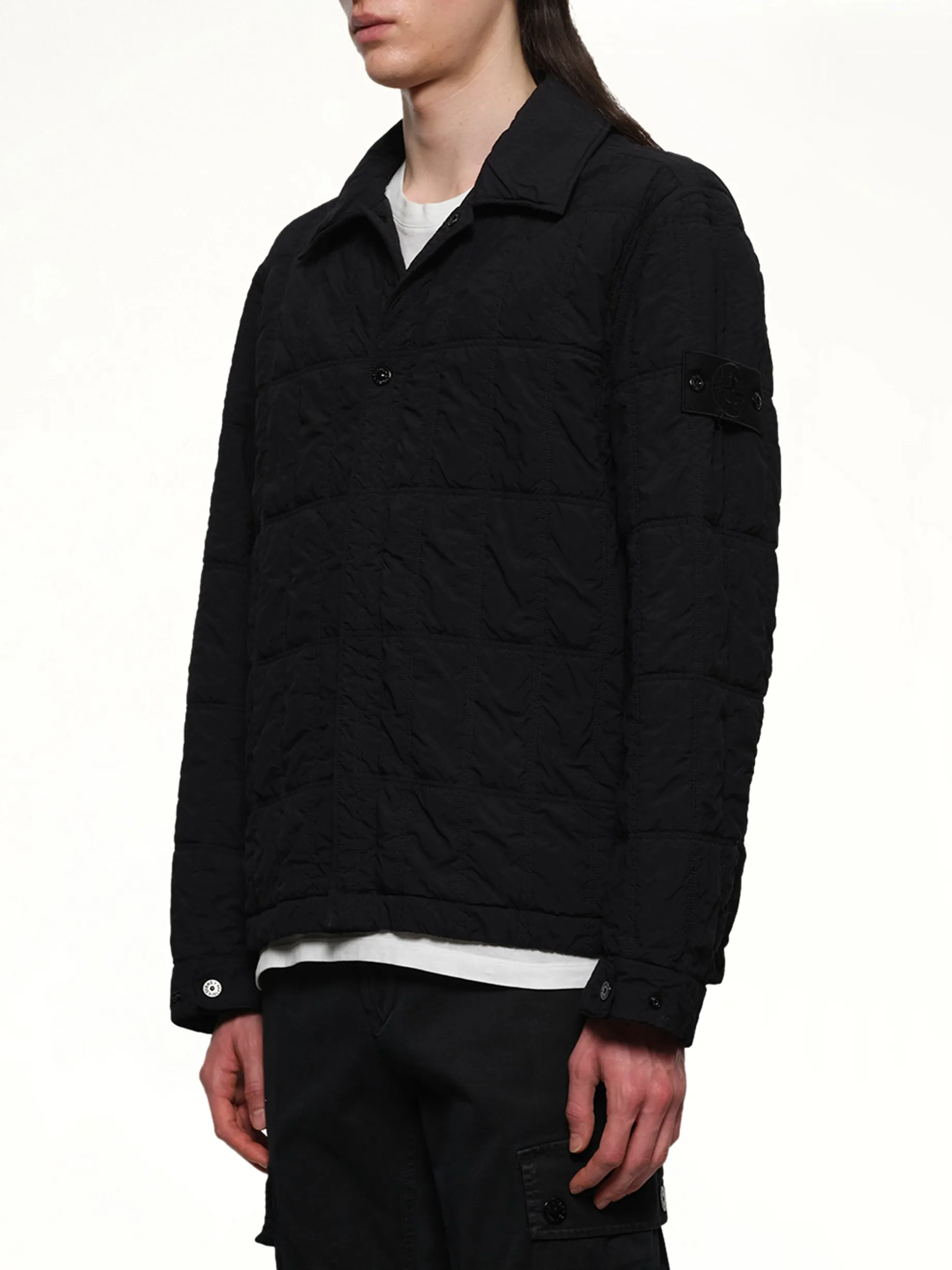 410009 Nylon Smerigliato Jacket in Black sold by MARAIS product image thumbnail 3