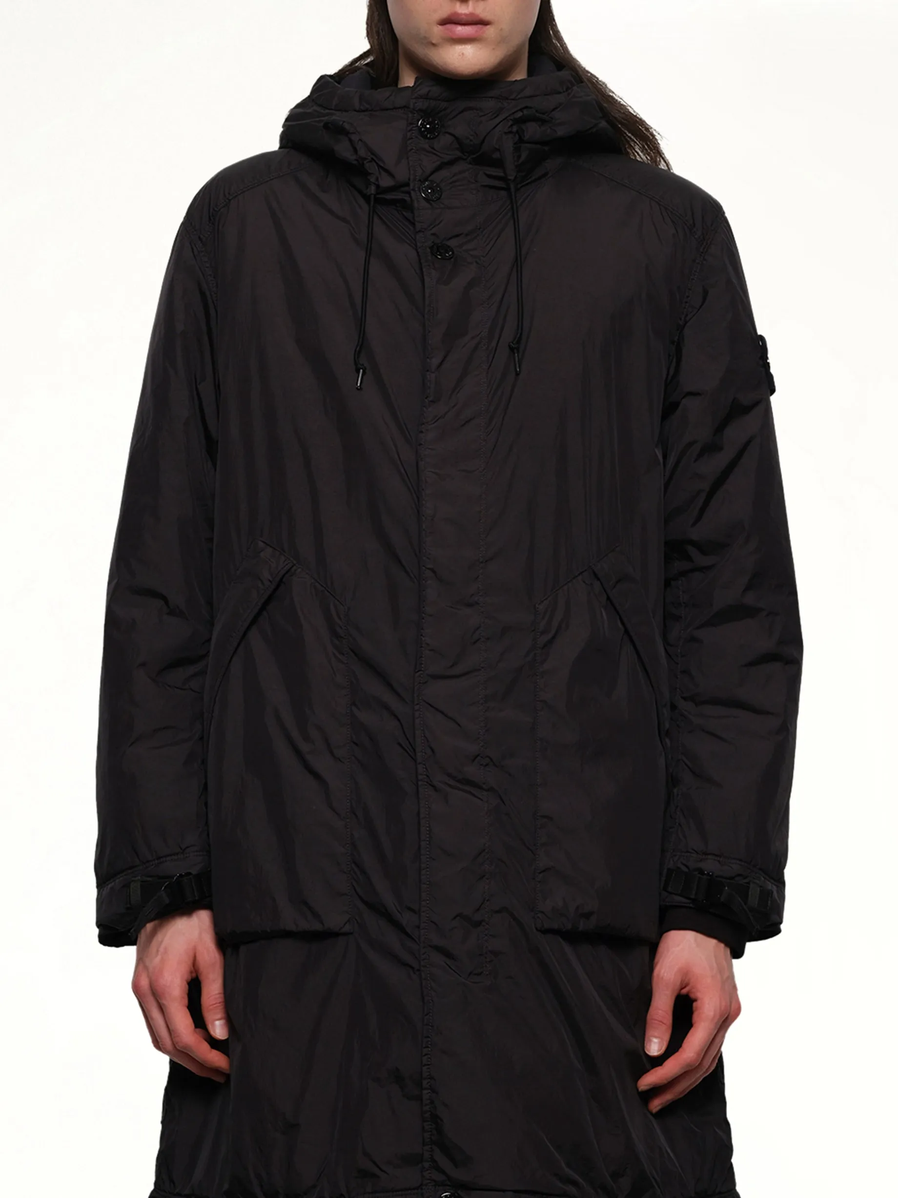 710000 Long Parka in Black sold by MARAIS