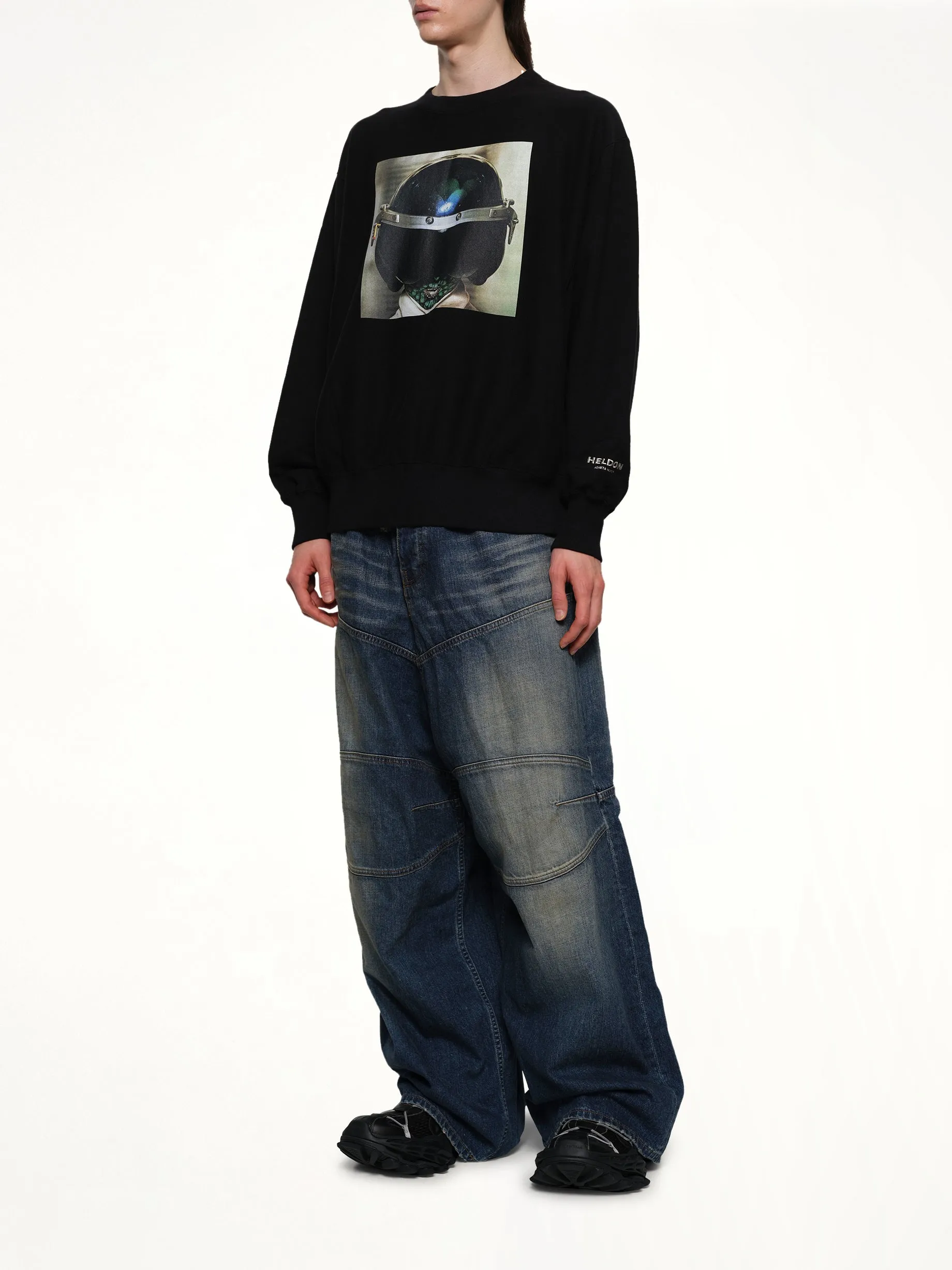 Heldon L/S T-Shirt in Black sold by MARAIS product image thumbnail 4