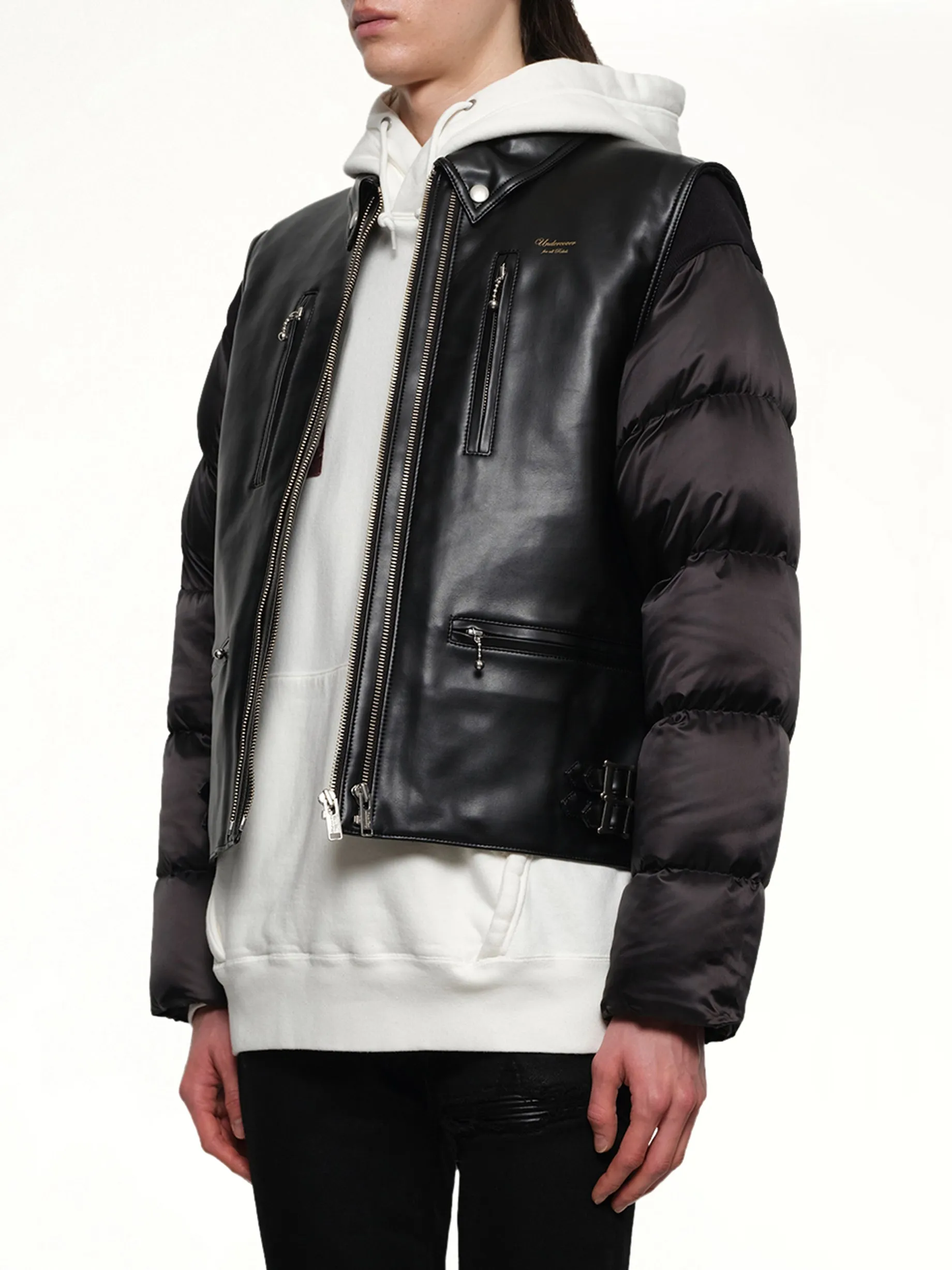 Vegan Leather Blouson in Black sold by MARAIS product image thumbnail 3