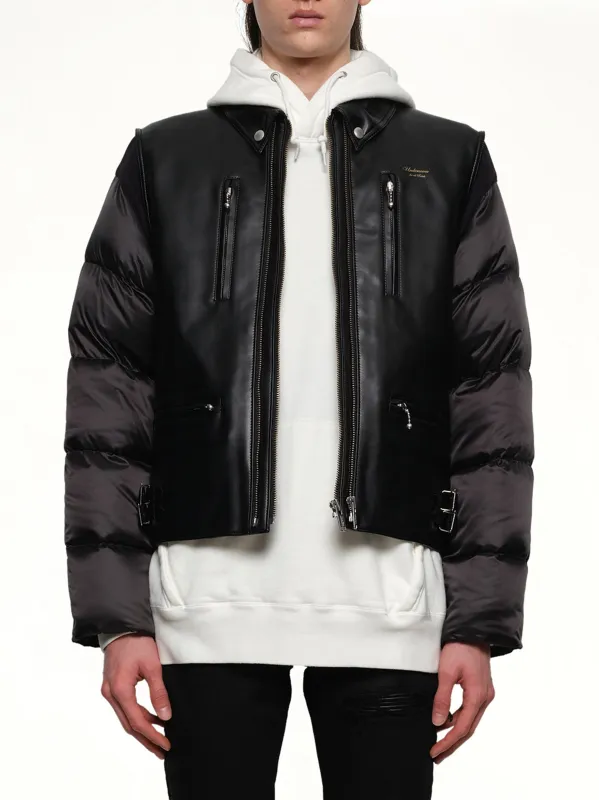 Vegan Leather Blouson in Black sold by MARAIS