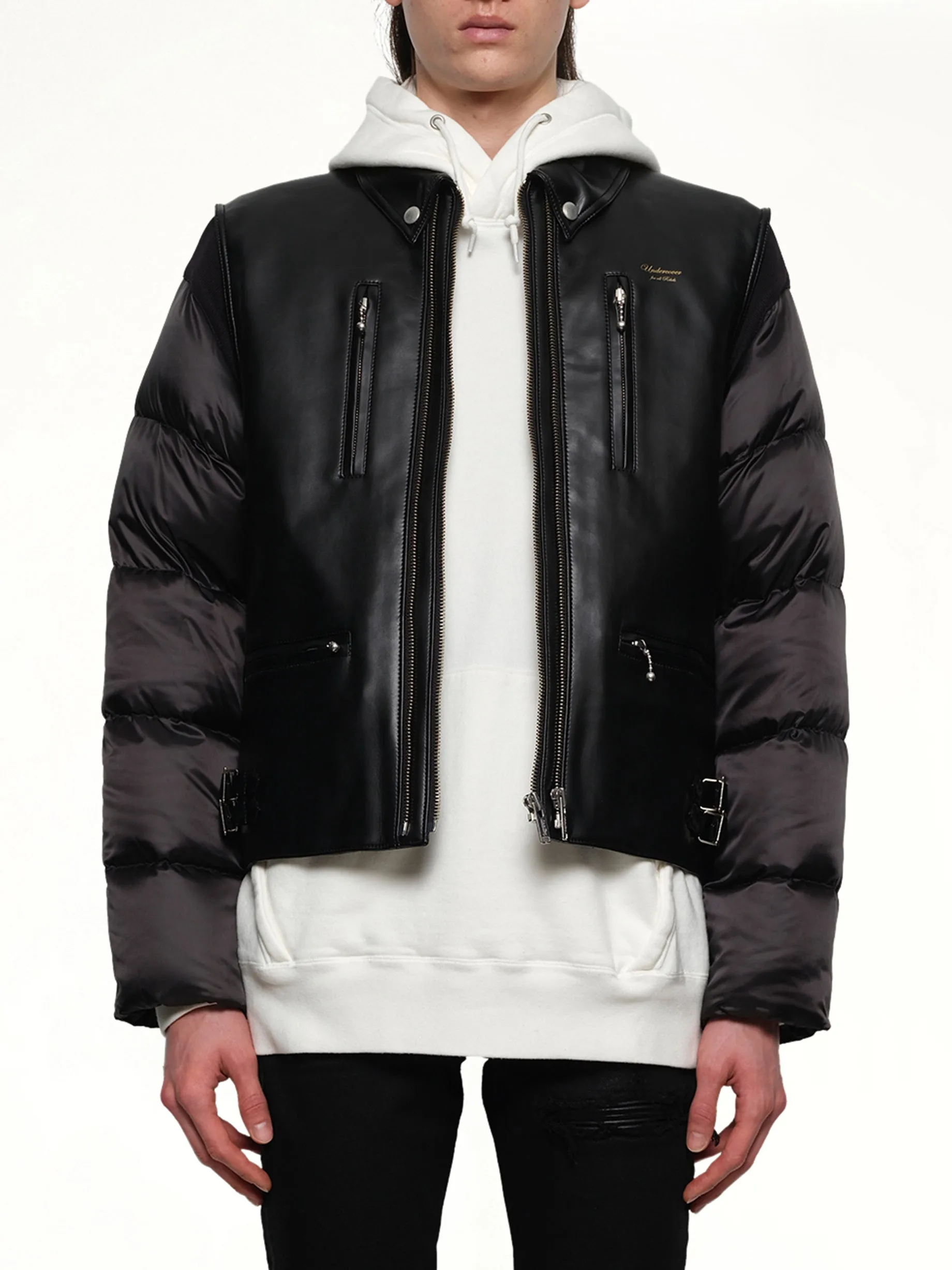 Vegan Leather Blouson in Black sold by MARAIS