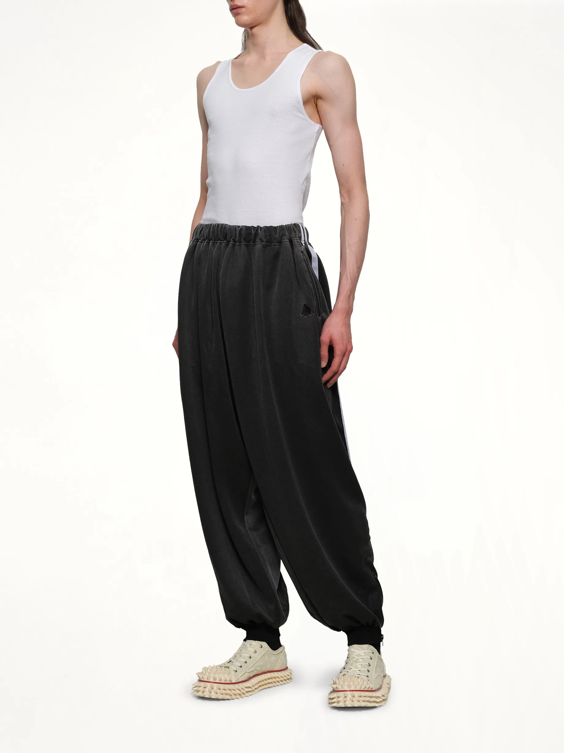Faded Black Track Pants in Grey sold by MARAIS product image thumbnail 4