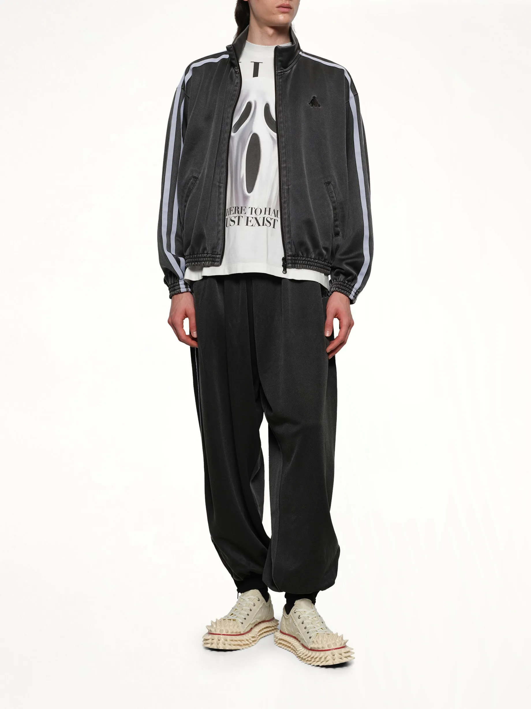 Faded Black Track Jacket in Grey sold by MARAIS product image thumbnail 4