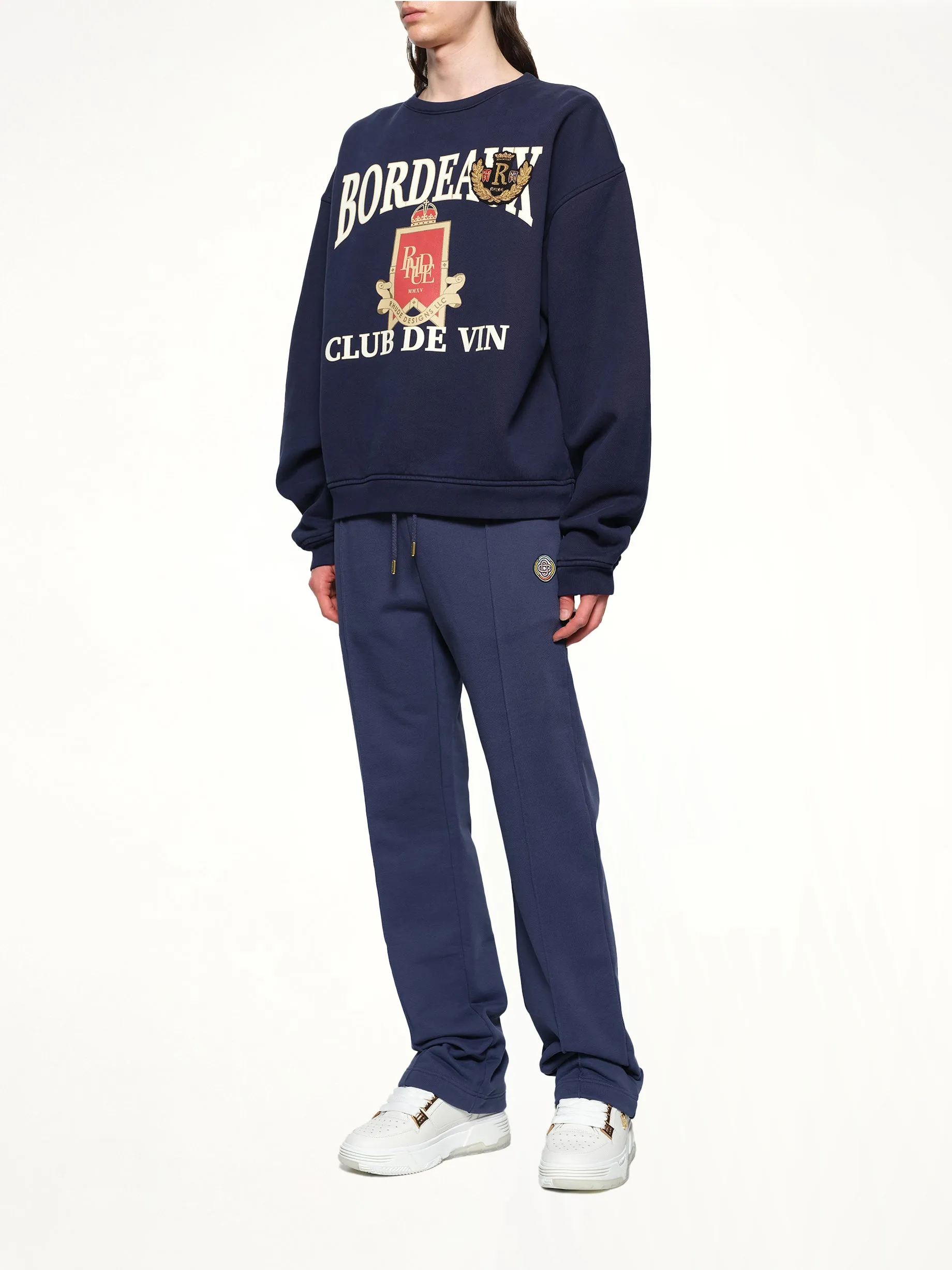 Patch Open Hem Jogger in Navy sold by MARAIS product image thumbnail 4